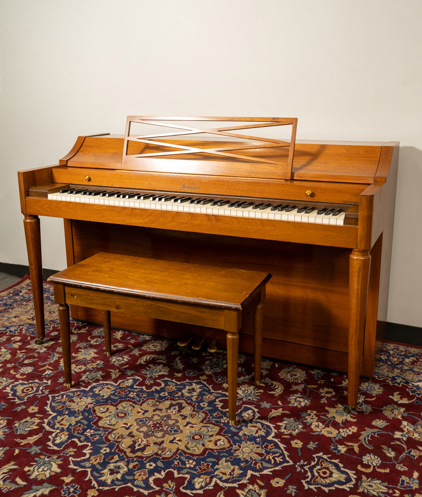 Acrosonic by Baldwin Spinet Piano in Satin Oak Finish - Serial Number 671881 | Perfect for Home, Studio & Small Performances