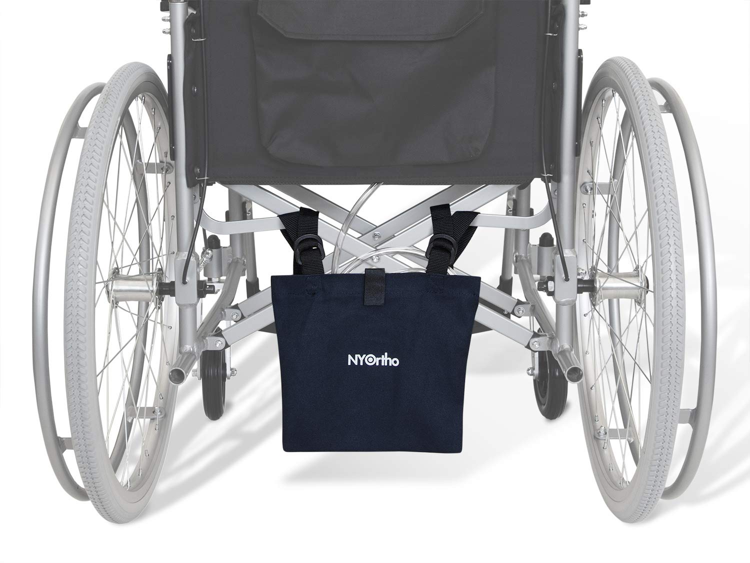 NYOrtho Adjustable Urine Drainage Bag Holder - Discreet Canvas Cover for Catheter, Foley & Nephrostomy Bags with Secure Straps - Wheelchair, Bed & Geri-Chair Attachment - Ideal for Home Care & Hospital Use