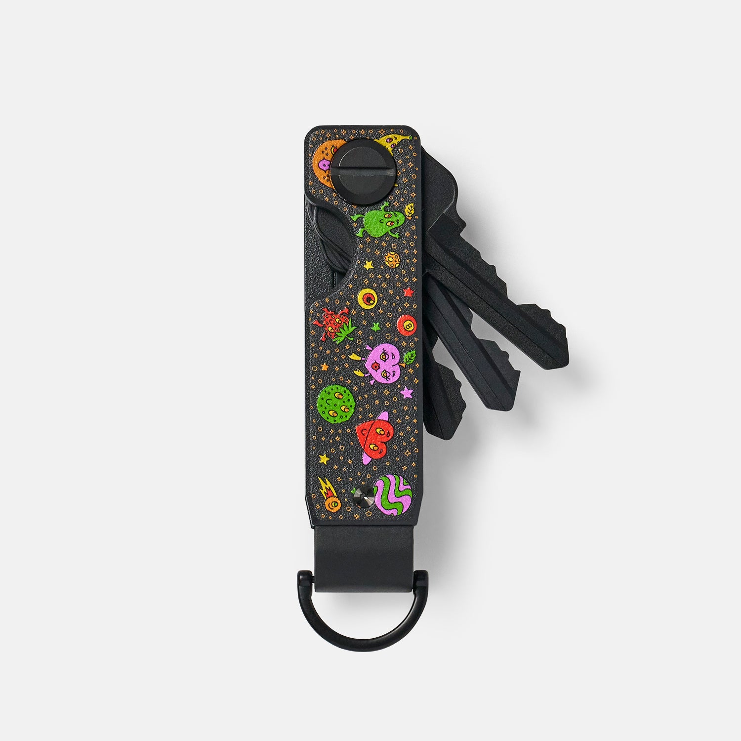 Ridge KeyCase - Premium Key Holder with RFID Blocking | Claire Morales Space Fruit Design | Perfect for Travel, Office & Everyday Use