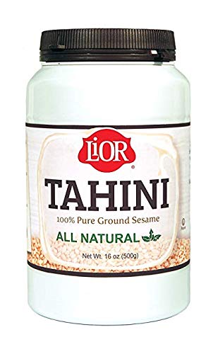 Organic Tahini Paste - 100% Pure Ground Sesame Seeds, 16oz Jar (1LB) - Unsweetened, No Additives, Vegan & Gluten-Free - Perfect for Hummus, Salad Dressing & Middle Eastern Cooking