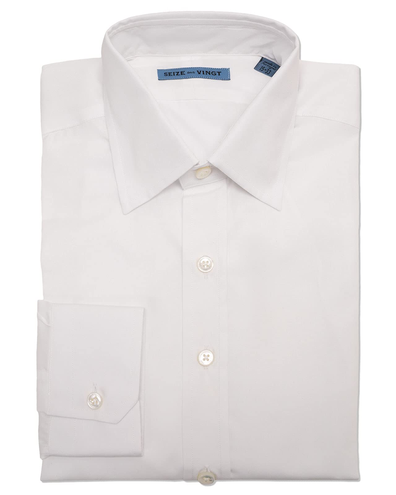 Seize sur Vingt FDR Dress Shirt for Men - Premium Slim Fit Formal Shirt for Business & Office Wear - Perfect for Weddings, Interviews & Professional Events