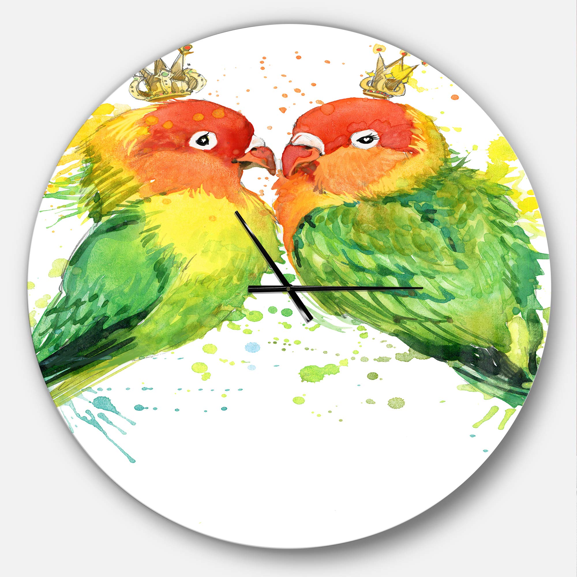 Designart Colorful Deer II 3-Panel Metal Wall Clock - Modern Home Decor for Living Room, Bedroom, Office | Unique Wall Art & Decorative Clock for Cottage, Farmhouse Style