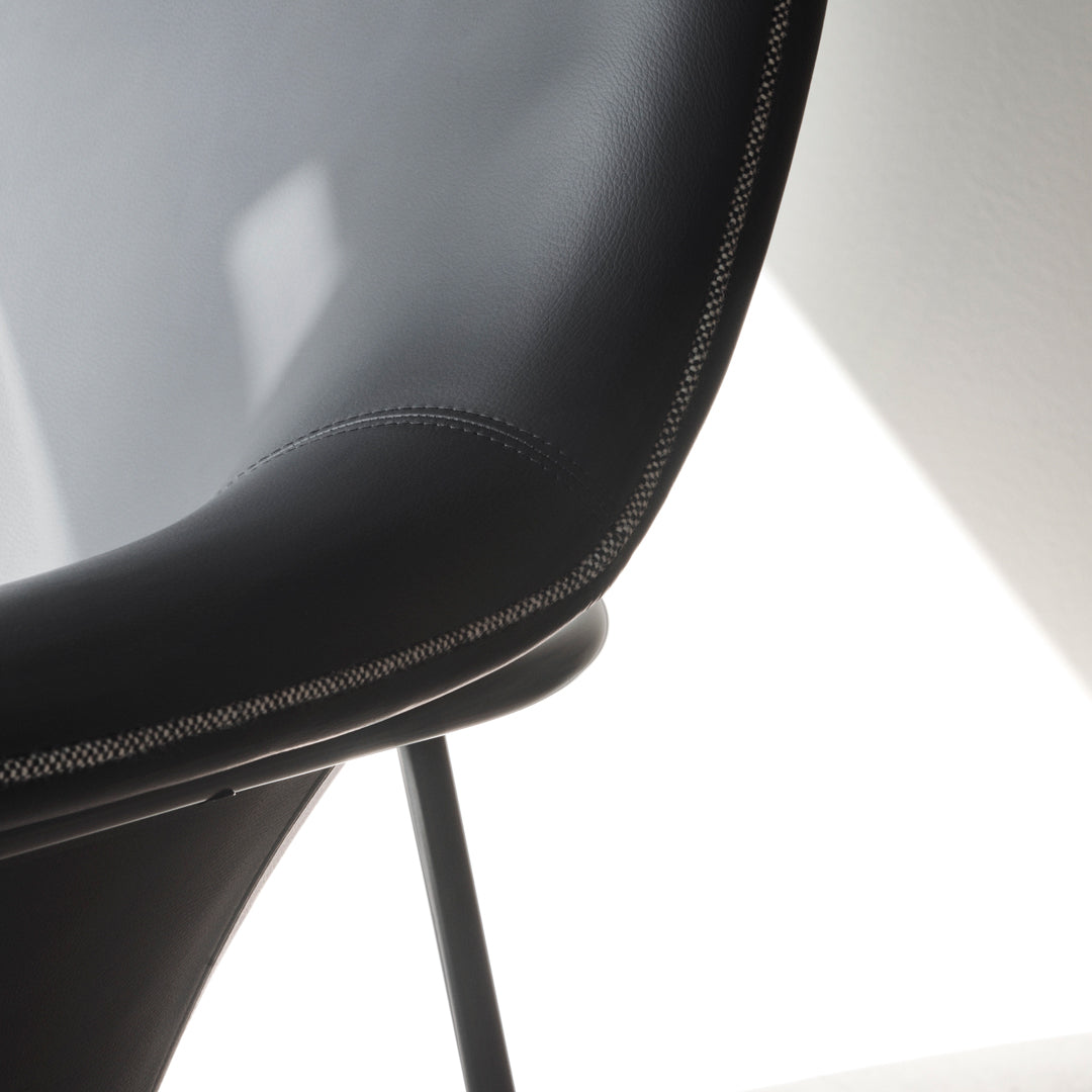 Modern Drape Low Lounge Chair with Sturdy Steel Legs - Perfect for Living Room, Bedroom, or Office Relaxation