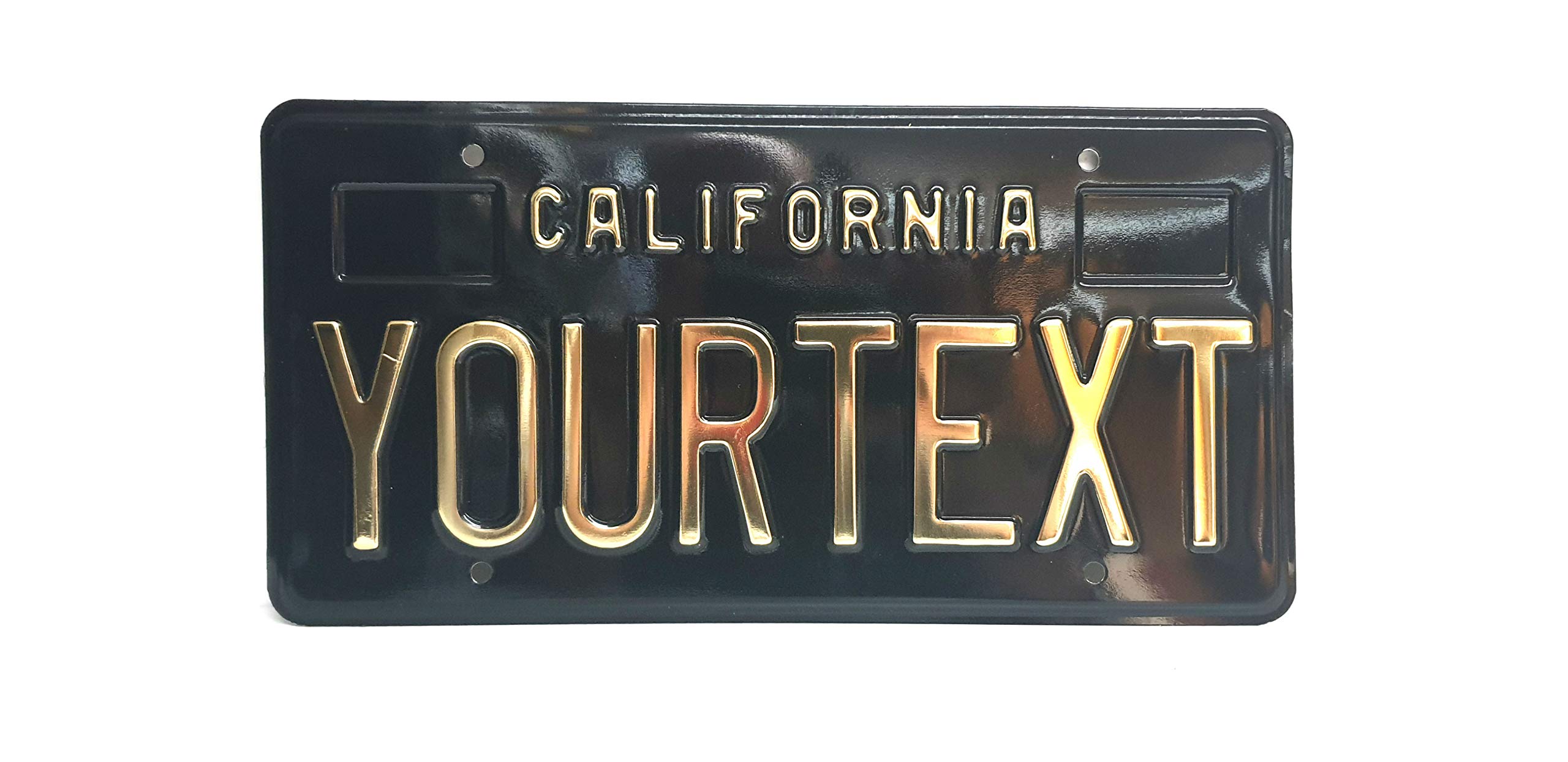 Custom Embossed California USA License Plate for Cars - Personalized Number Plate with Black Boxes for Dates & Stickers | Perfect for Car Decor, Gifts & Special Occasions