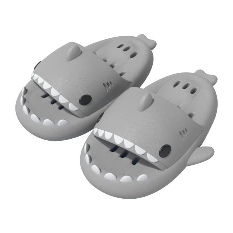 Anti-Slip Shark Slippers for Women & Men - Lightweight Open Toe Slides for Shower, Beach & Home - Cute Novelty Sandals with Comfortable Sole