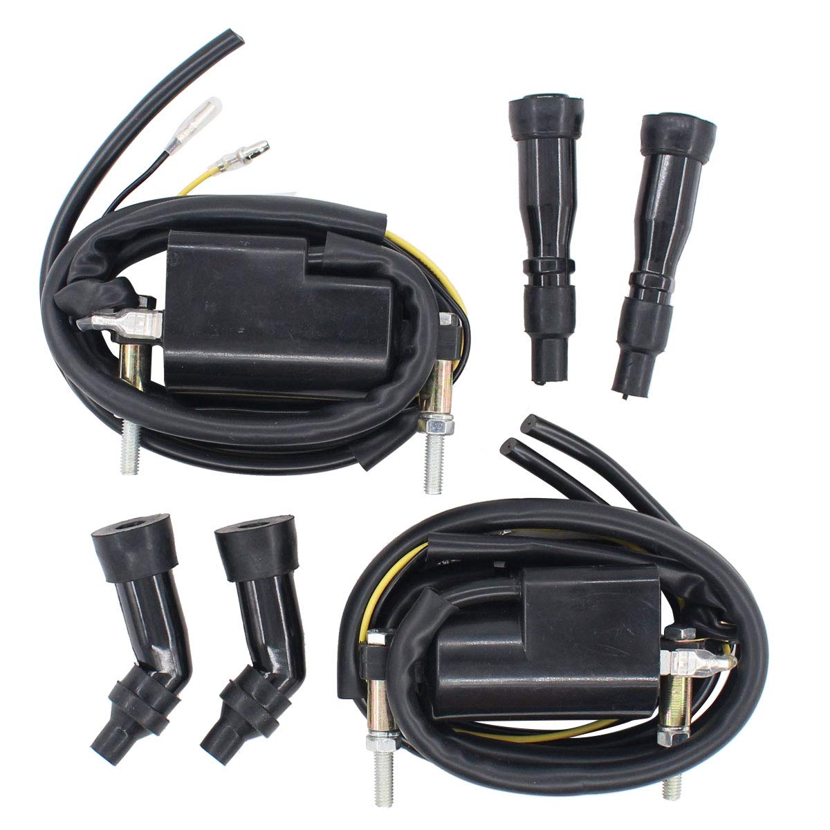 MOTOKU 2-Pack 12V Ignition Coil Compatible with Suzuki GSXR 750/600 GS1100 GS750 Bandit 1200 & Kawasaki Zephyr ZR550B ZZR1200/600 ZRX1100 Z1000 - High Performance Replacement Part for Motorcycle Engine Maintenance & Repair