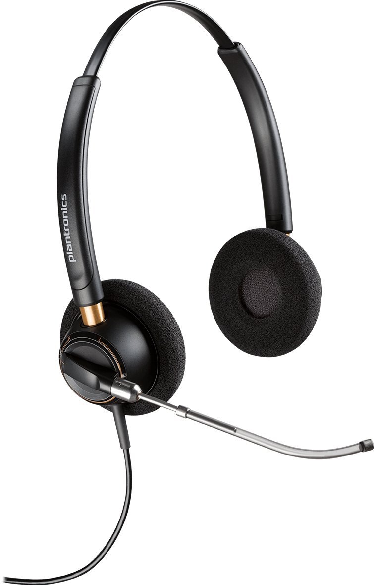 Plantronics 89436-01 Wired Headset with Noise-Canceling Mic - Comfortable Over-Ear Office Headphones for Calls, Gaming & Online Meetings (Black) - Perfect for Remote Work, Customer Service & PC Use