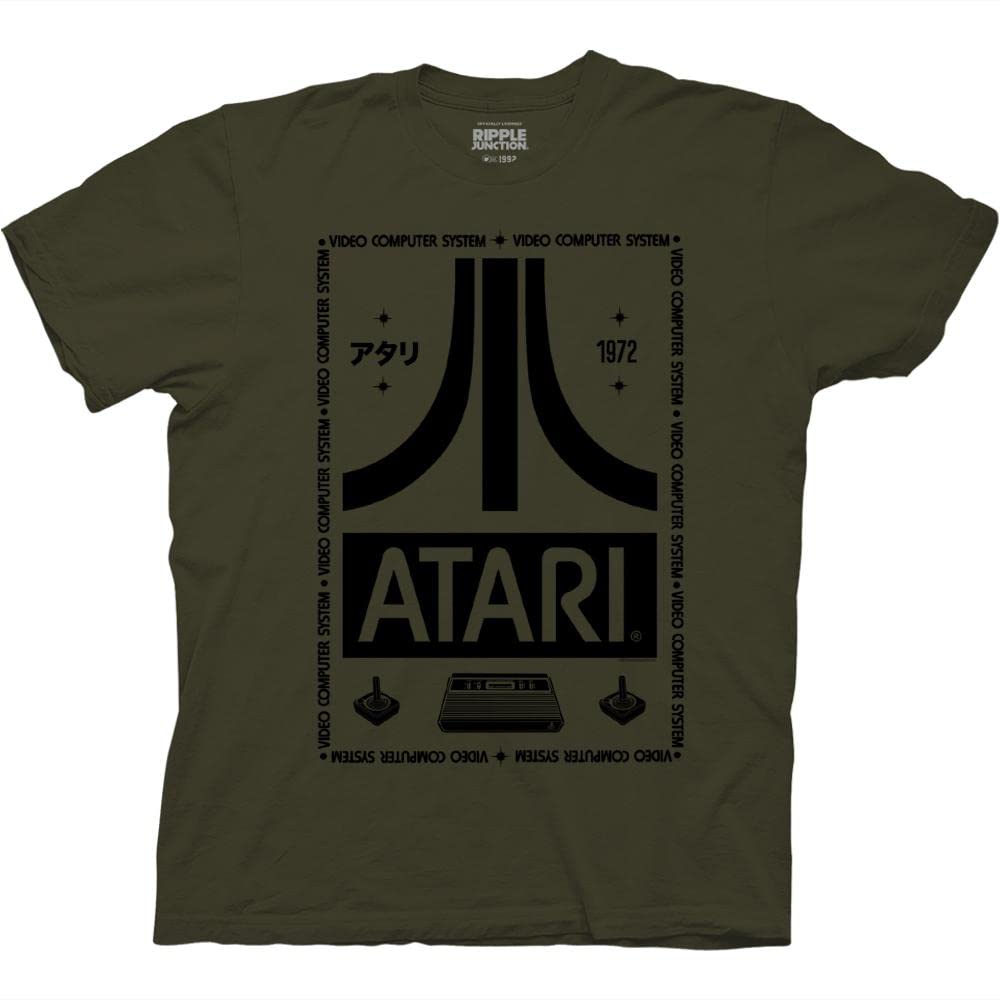 Officially Licensed Atari Video Computer System 1972 Logo Adult T-Shirt | Retro Gaming Tee for Men & Women | Perfect for Gaming Events & Casual Wear