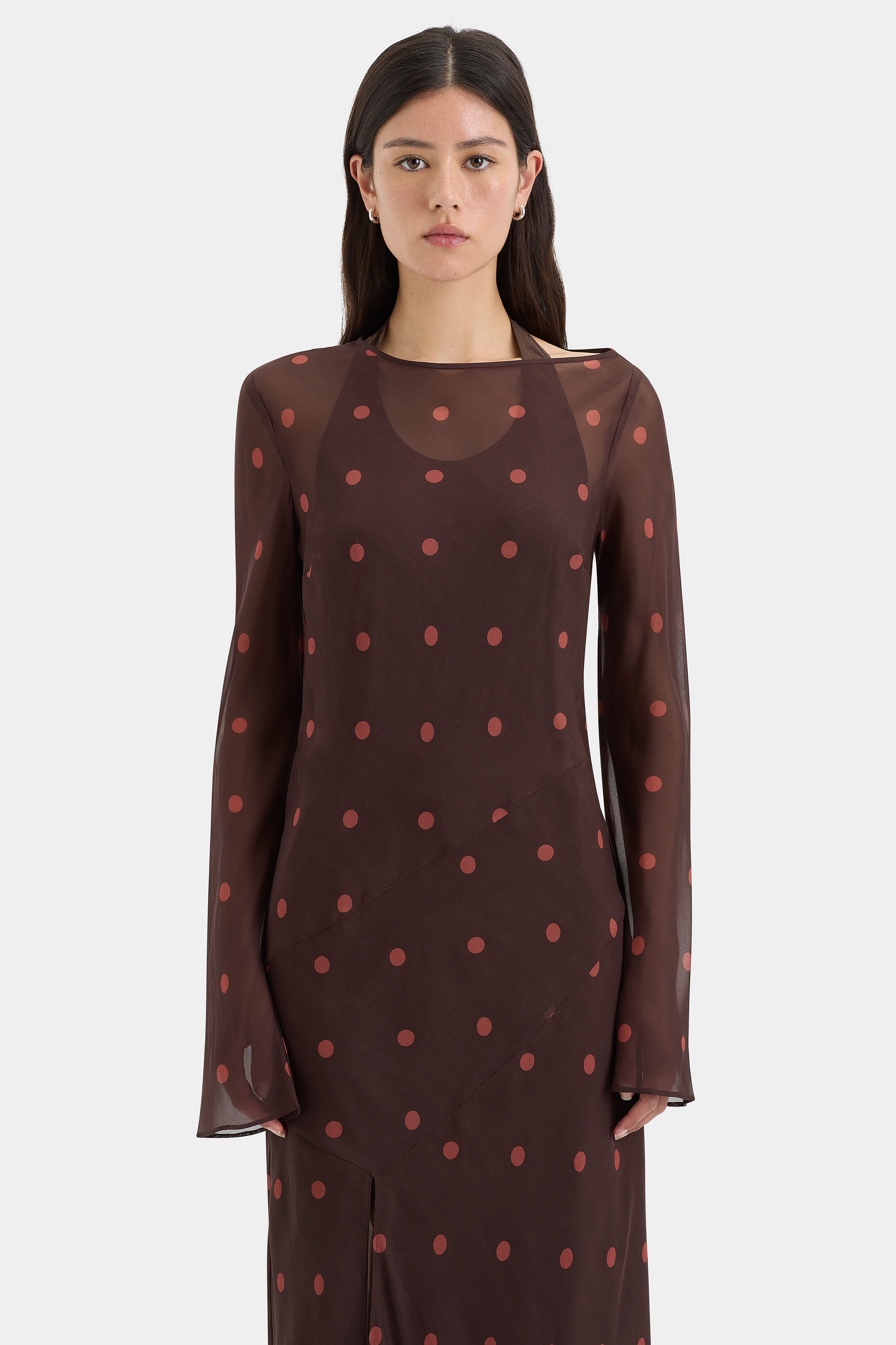 Elegant Toni Long Sleeve Dress for Women - Flowy Casual & Party Wear - Perfect for Office, Date Night and Special Occasions