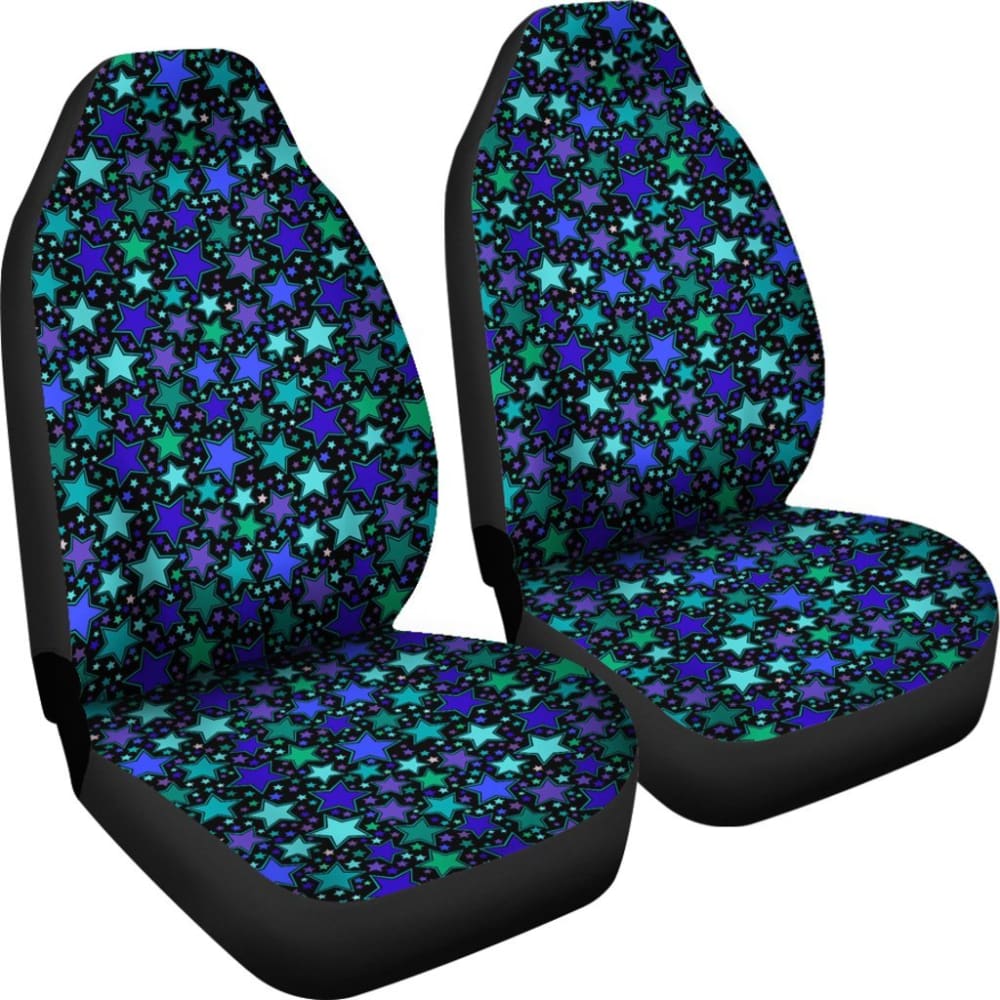 Premium Blue Stars Car Seat Covers - Universal Fit for Cars, Trucks & SUVs - Durable & Stylish Protection for Your Vehicle Interior - Perfect for Daily Commute, Road Trips & Family Adventures