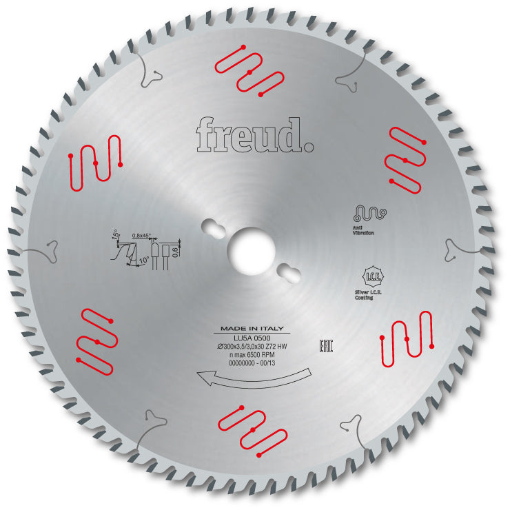 Freud LU5A0200 10-Inch 60-Tooth Aluminum & Non-Ferrous Metal Cutting Circular Saw Blade - 250mm Diameter, 30mm Arbor - Perfect for Metal Fabrication, HVAC Work & DIY Projects