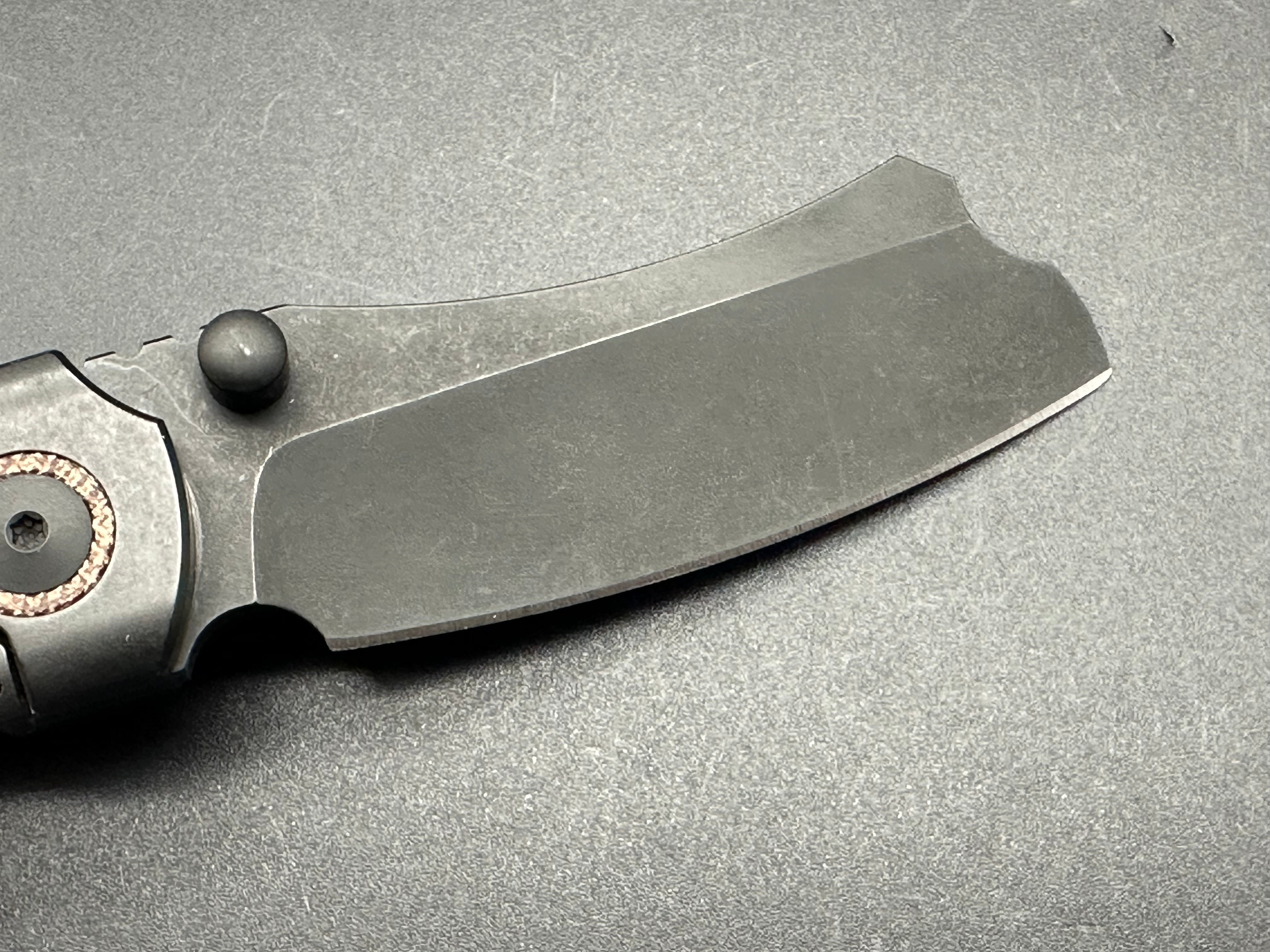 Berg Blades Mini Barber Titanium Folding Knife - Brown Micarta Scales & M390 Steel Blade for EDC, Outdoor Adventures, and Everyday Carry