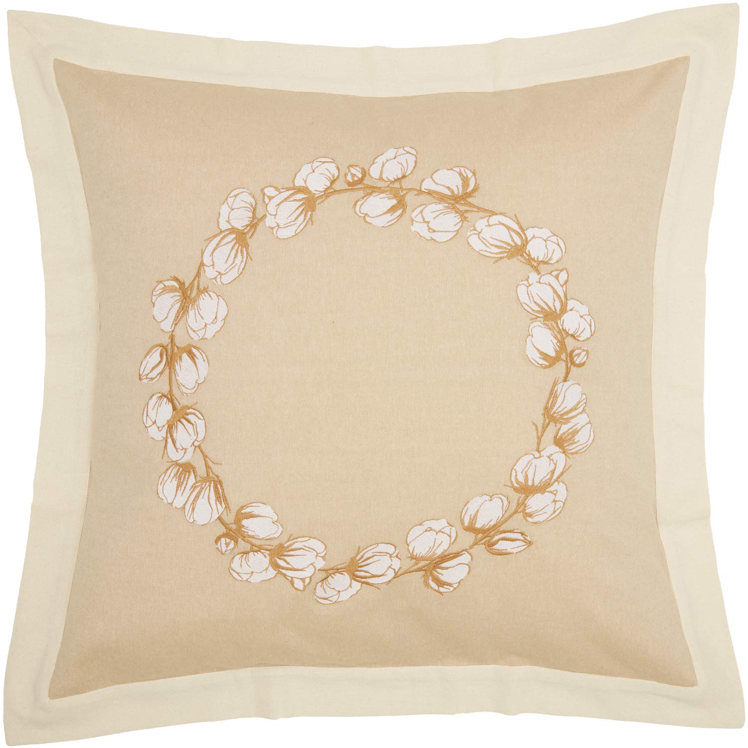 VHC Brands Ashmont Soft Cotton Pillow Sham Cover - Farmhouse Style Decorative Cushion Case for Sofa, Couch & Bed - Perfect for Living Room, Bedroom & Home Decor