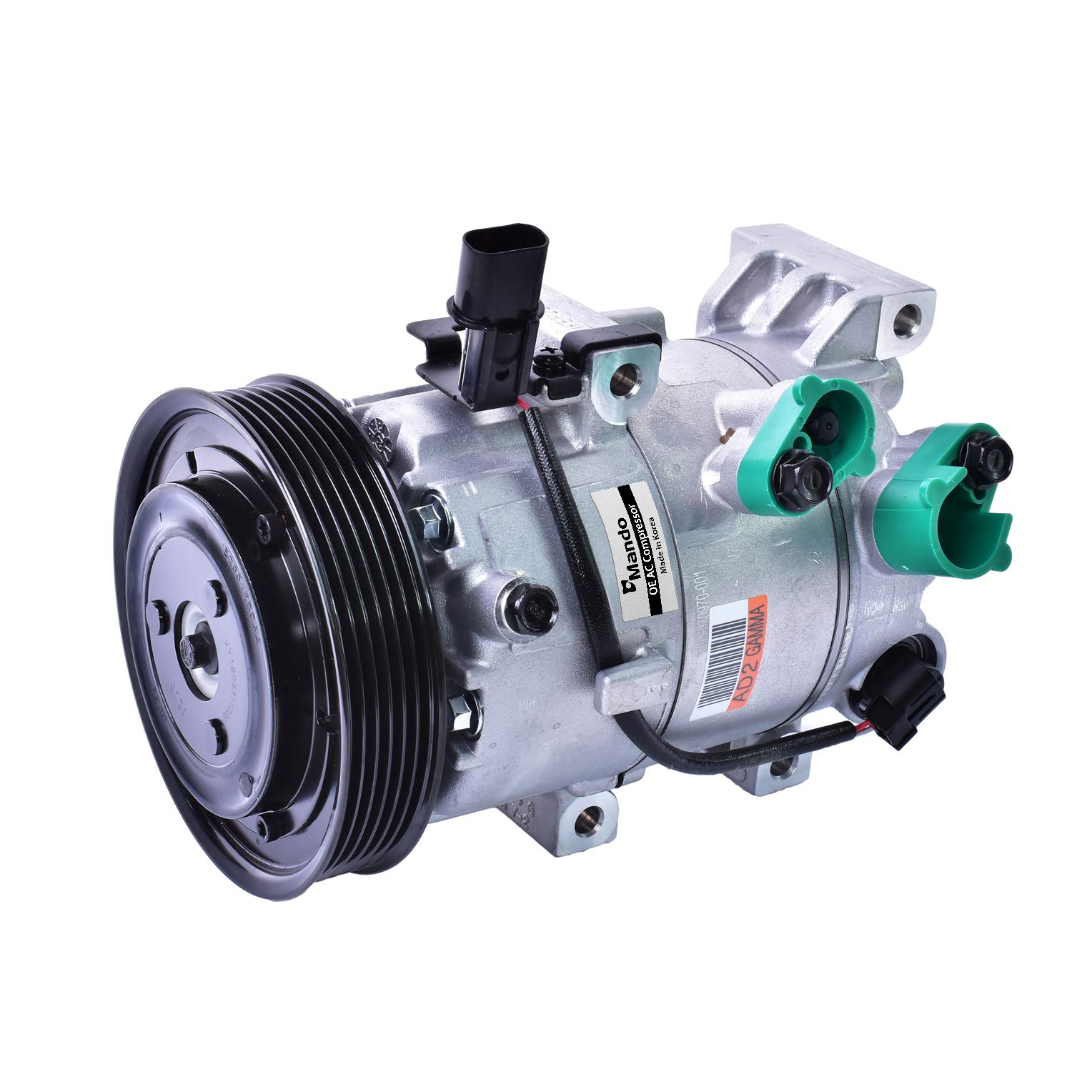 Original Equipment Mando 10A1445 AC Compressor with Clutch - Pre-Filled Oil | Compatible with Multiple Car Models | Perfect for AC Repair & Auto Maintenance
