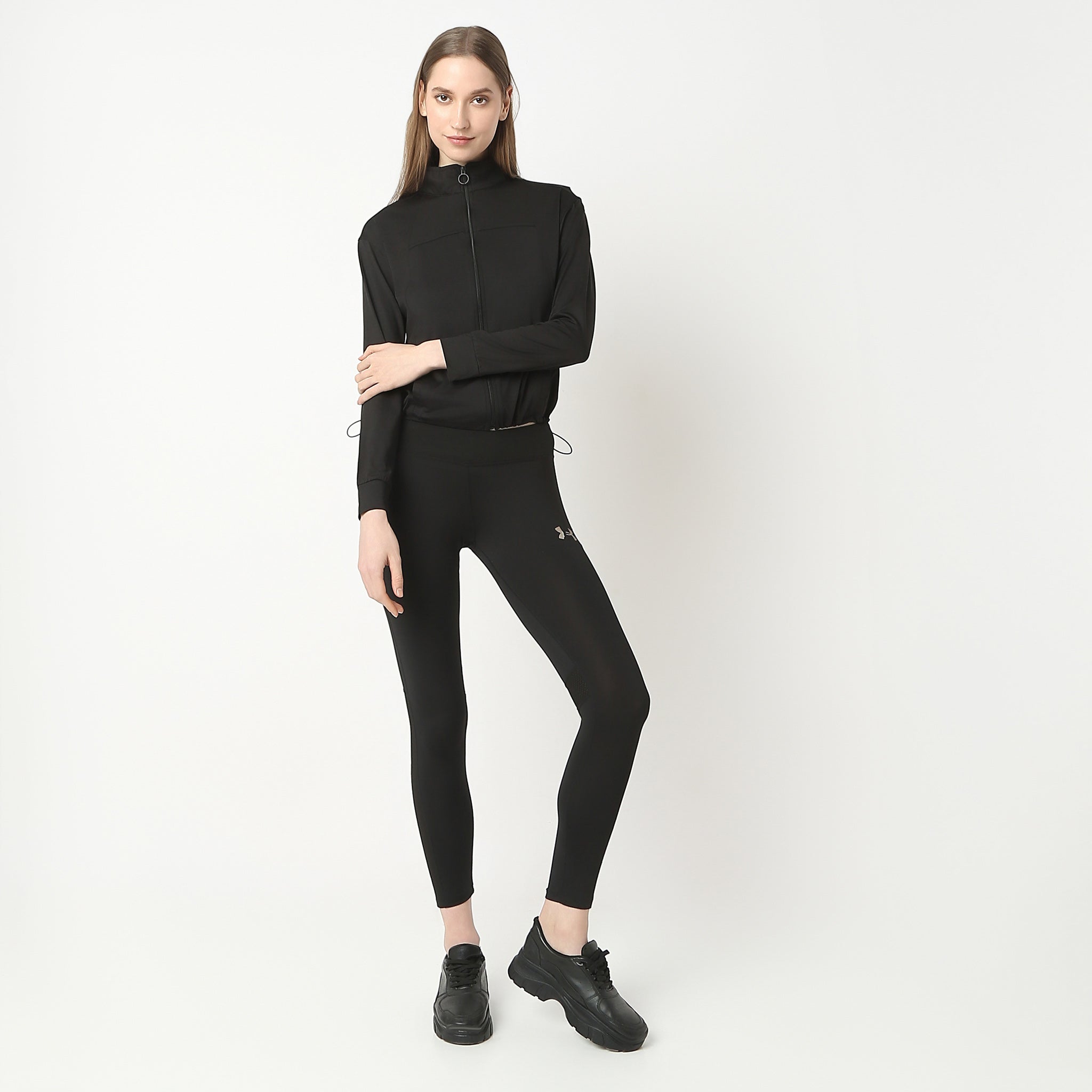 Mock Turtle Neck Cool It Tees with Full Sleeve Zipper Opening T-Shirt for Women | Stylish Casual & Workout Top | Perfect for Gym, Yoga, and Everyday Wear