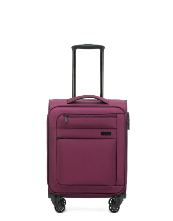 TOSCA SKY RUNNER 55CM Spinner Softside Velvet Luggage - Lightweight Expandable Carry-On Suitcase for Travel, Business Trips & Weekend Getaways