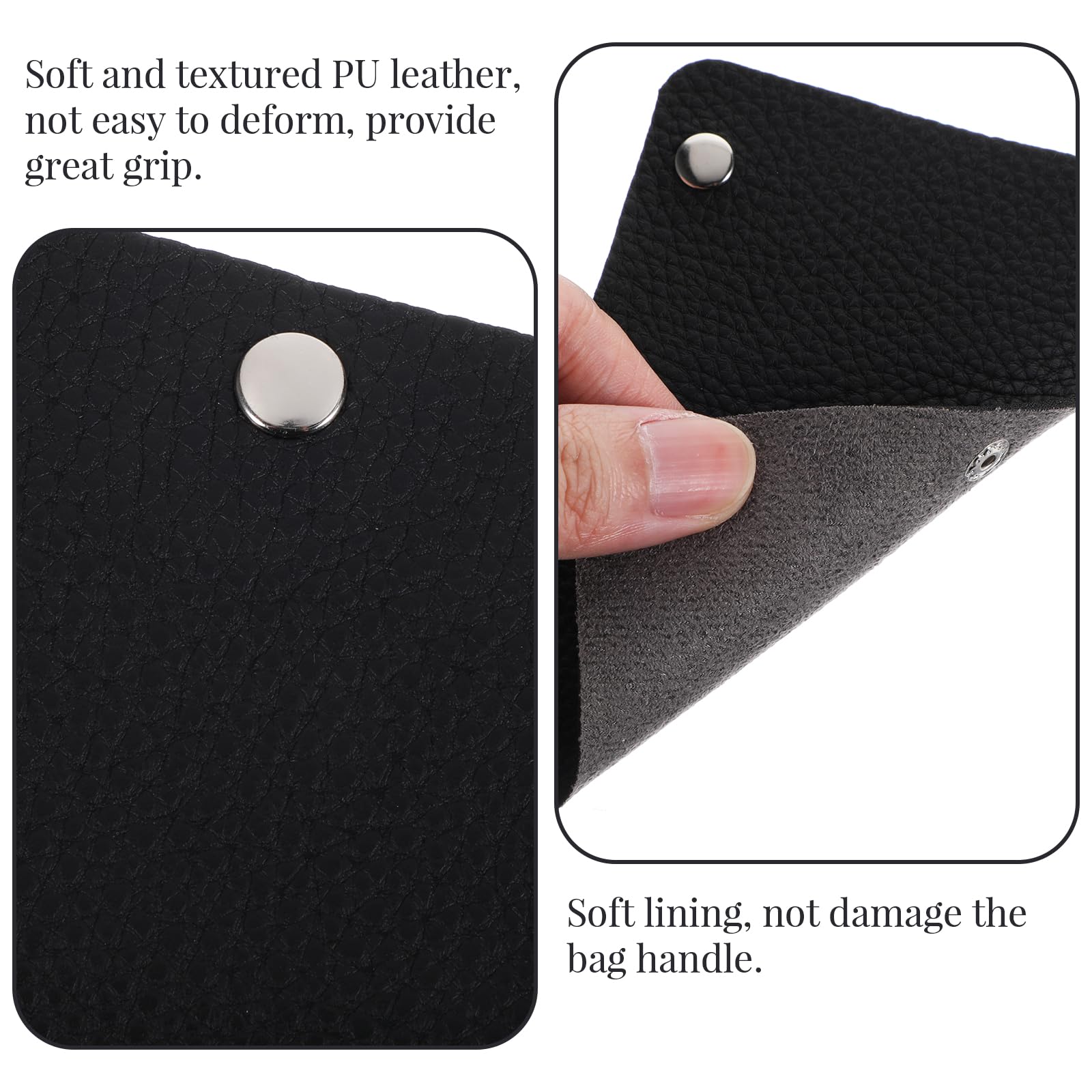 Premium PU Leather Luggage Handle Wraps - Soft Suitcase Grip Protectors with Secure Clasps for Travel, Shopping & Tote Bags | Comfortable Handbag Strap Covers for Wallet, Purse & Daily Use