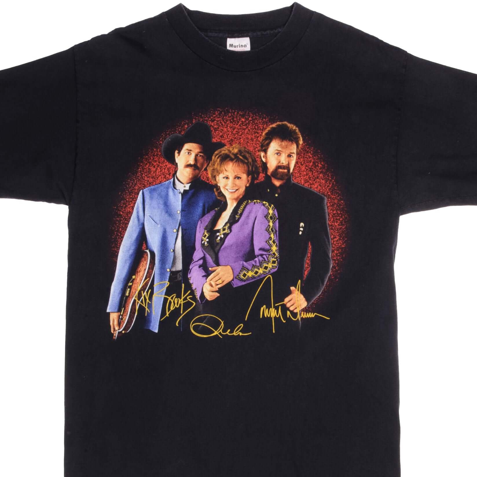 Vintage Brooks & Dunn Reba McEntire 1997 Retro Country Music T-Shirt - Medium Size, Made in USA - Perfect for Concerts, Fan Gifts & Country Music Lovers