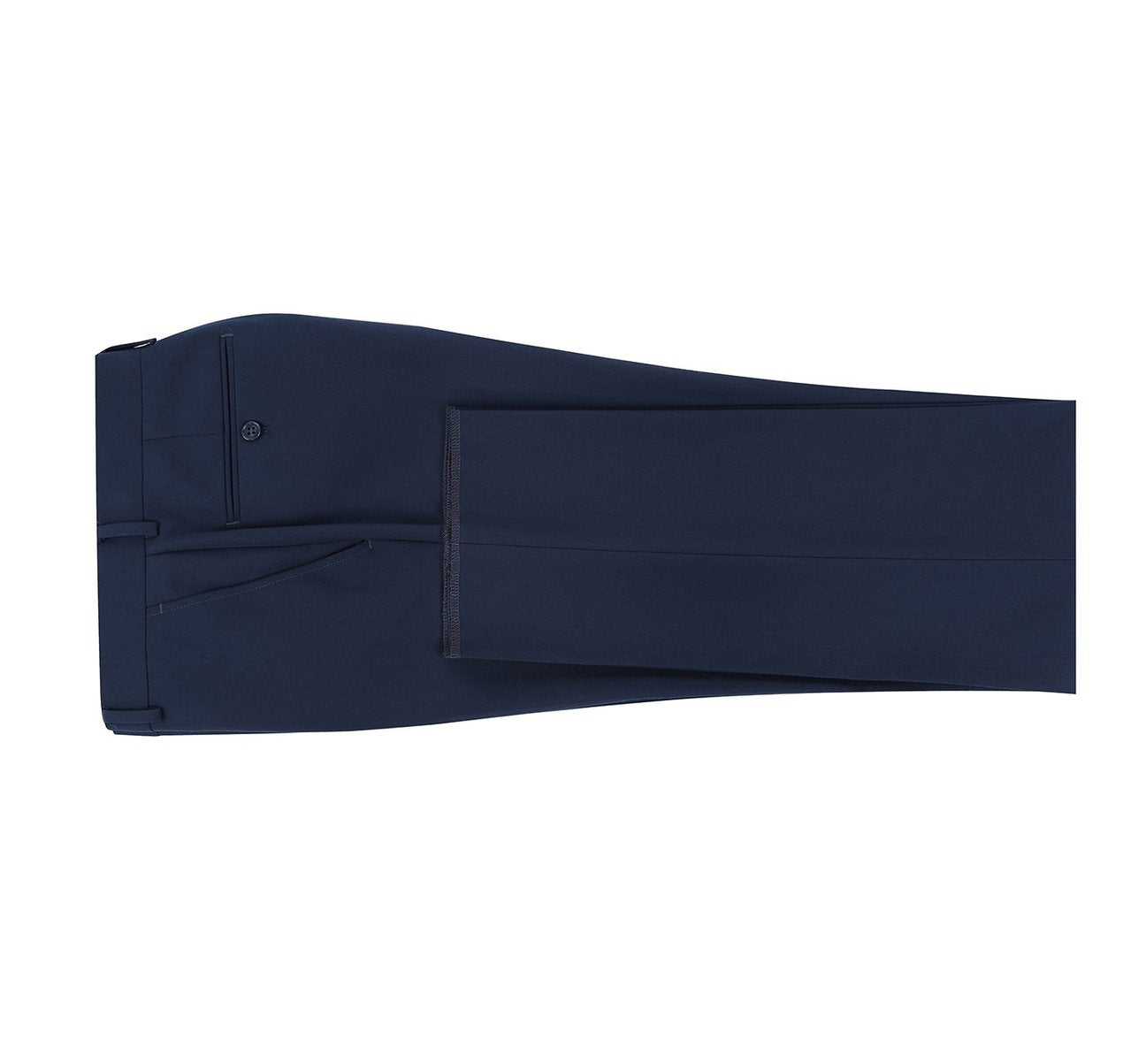 Alessandro Vitello by Renoir Navy Classic Fit Flat Front Suit Pants for Men - Premium Business Formal Wear for Office, Weddings & Special Occasions