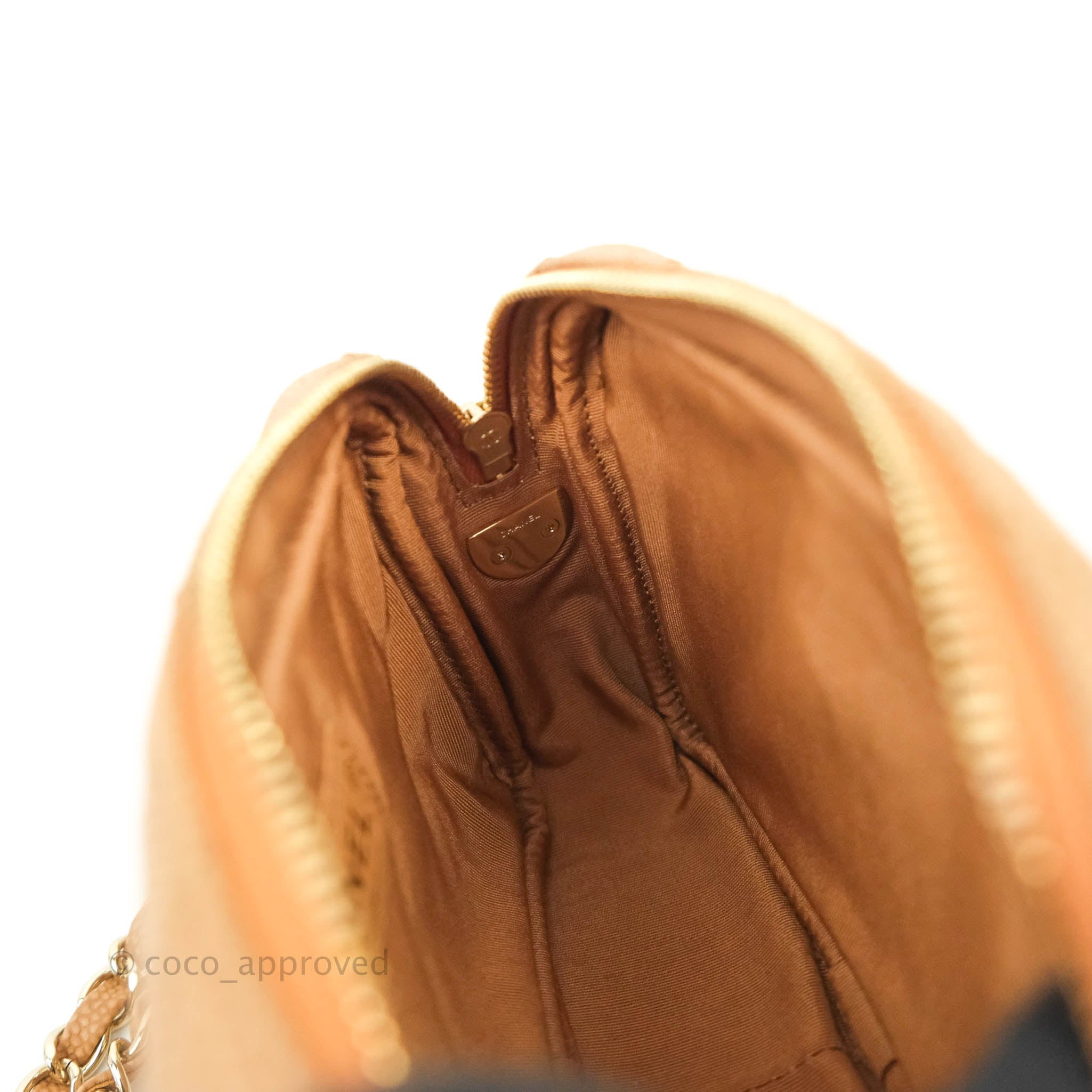 Chanel Classic Camera Bag in Caramel Dark Beige Caviar Leather with Gold Hardware - Perfect for Everyday Use, Travel & Special Occasions