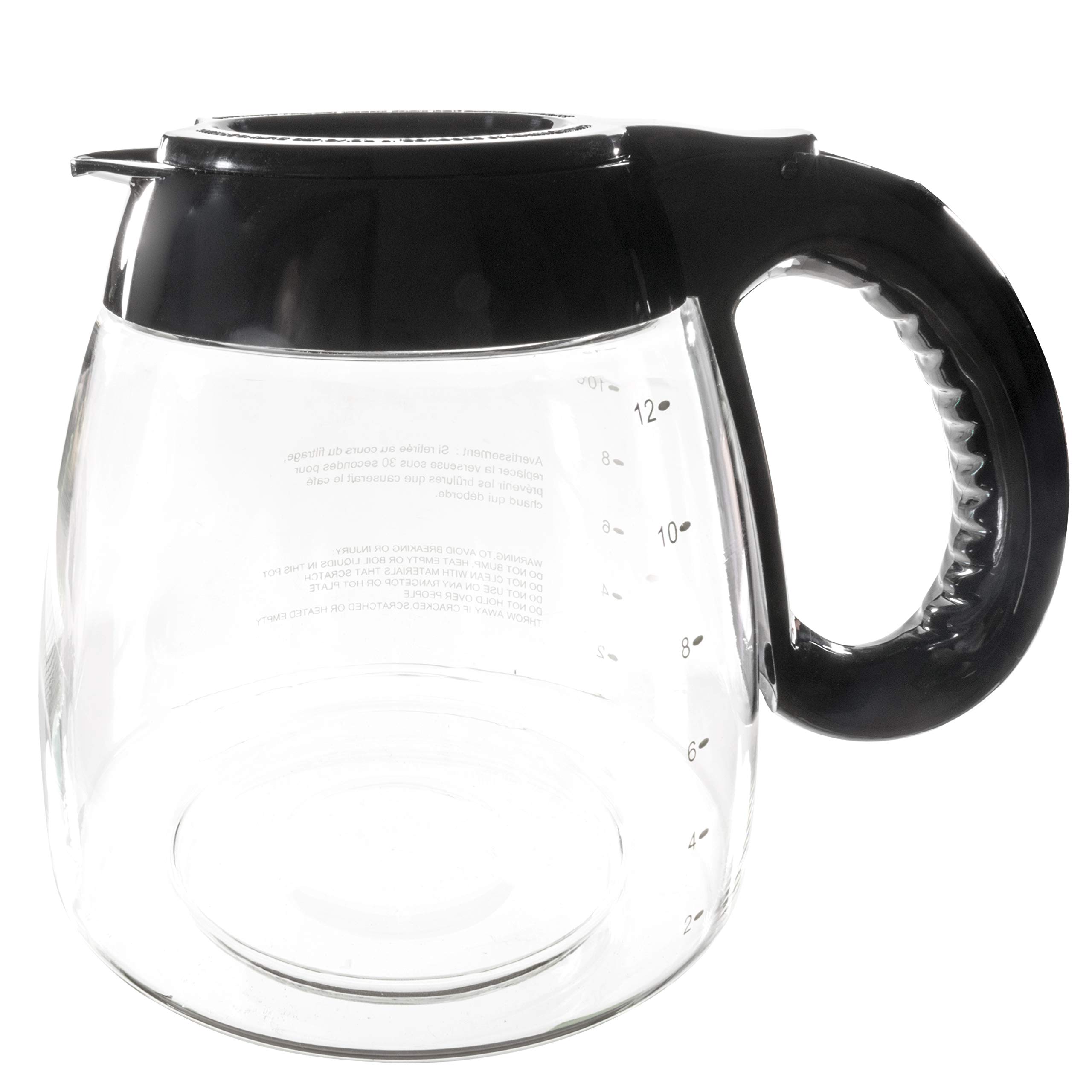Univen 12 Cup Glass Coffee Maker Carafe - Replacement for Mr. Coffee IDS13 - Perfect for Home, Office & Restaurants - Durable & Dishwasher Safe