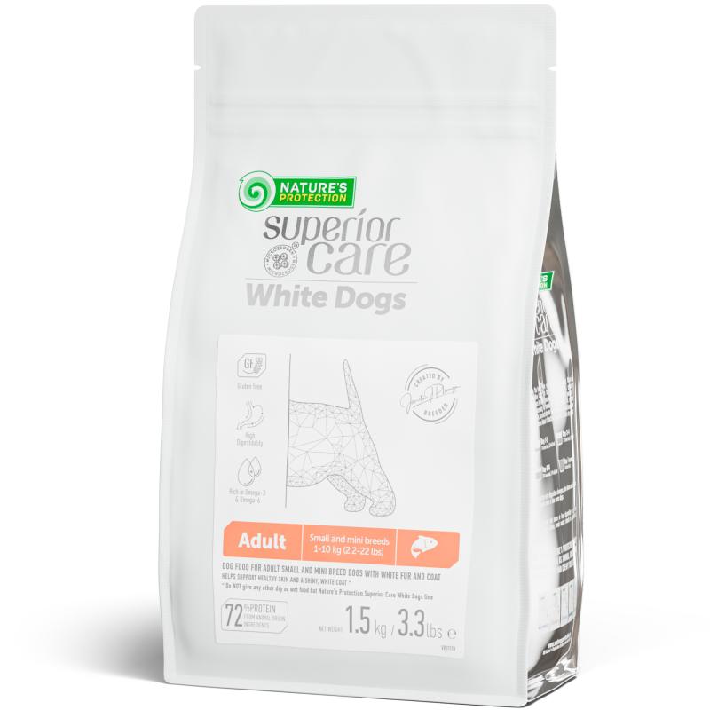 Premium Salmon Dog Food for Small & Mini Breeds - Light Coat Formula for Adult Dogs - Ideal for Sensitive Skin & Coat Care at Home or Travel
