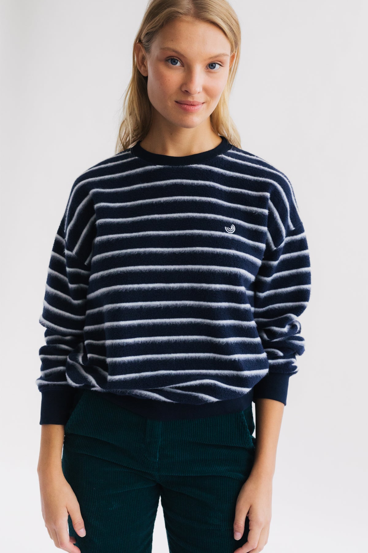 Fanad Navy Stripes Women's Casual T-Shirt - Soft Cotton Comfort Fit Tee for Everyday Wear, Work & Outings