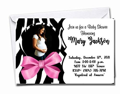 Zebra Print Pink Birthday Invitations - Baby Shower, Sweet 16 & Wedding (10-Pack or Digital Download) | Premium Cardstock with Envelopes | Matte/Glossy Finish | Perfect for Birthday Parties, Bridal Showers & Special Events