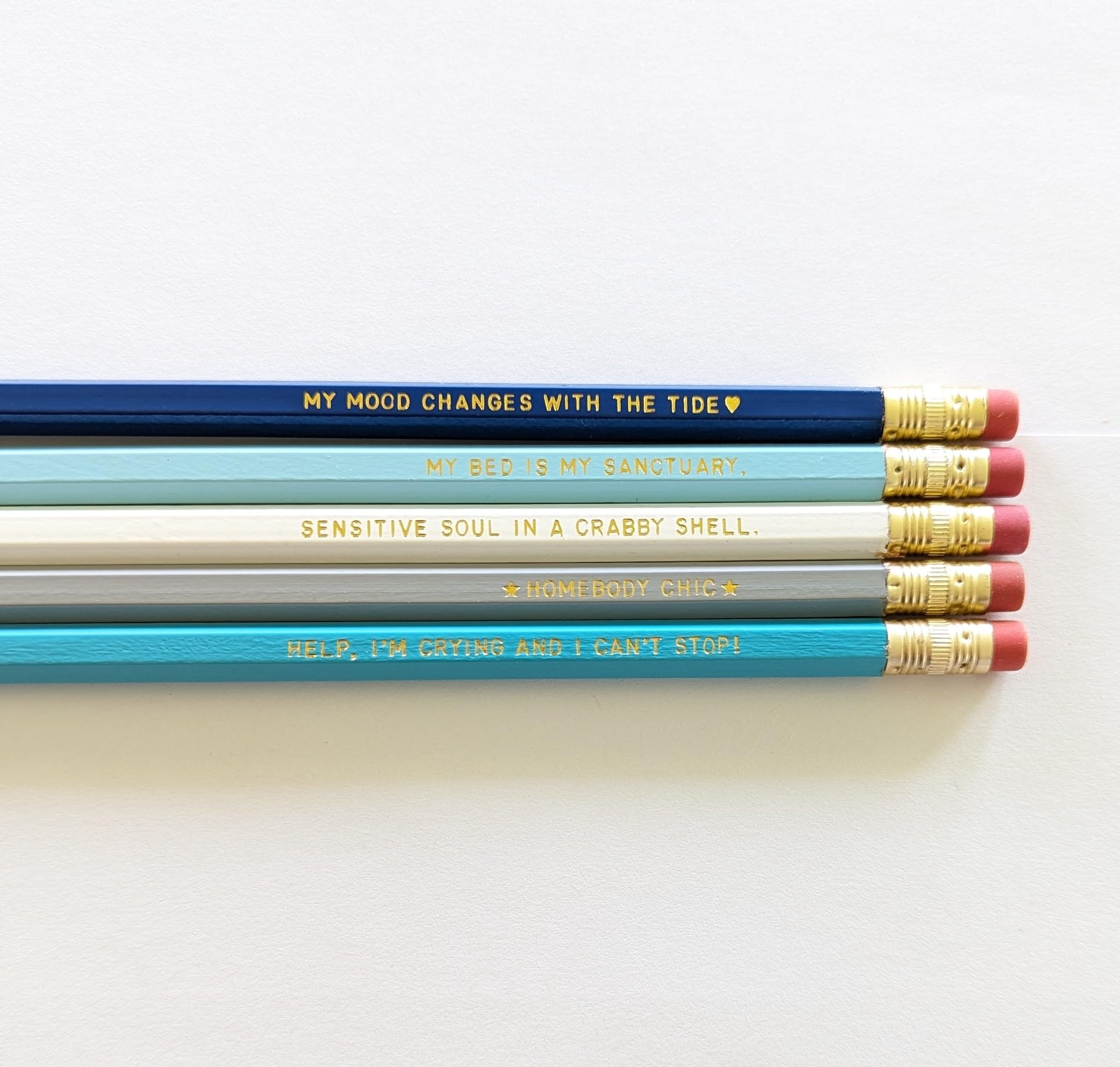 Cancer Zodiac Sign Pencil Set - Funny Astrology Birthday Gift for Women (June 20-July 22) - Perfect for Office, School & Cancer-Themed Parties