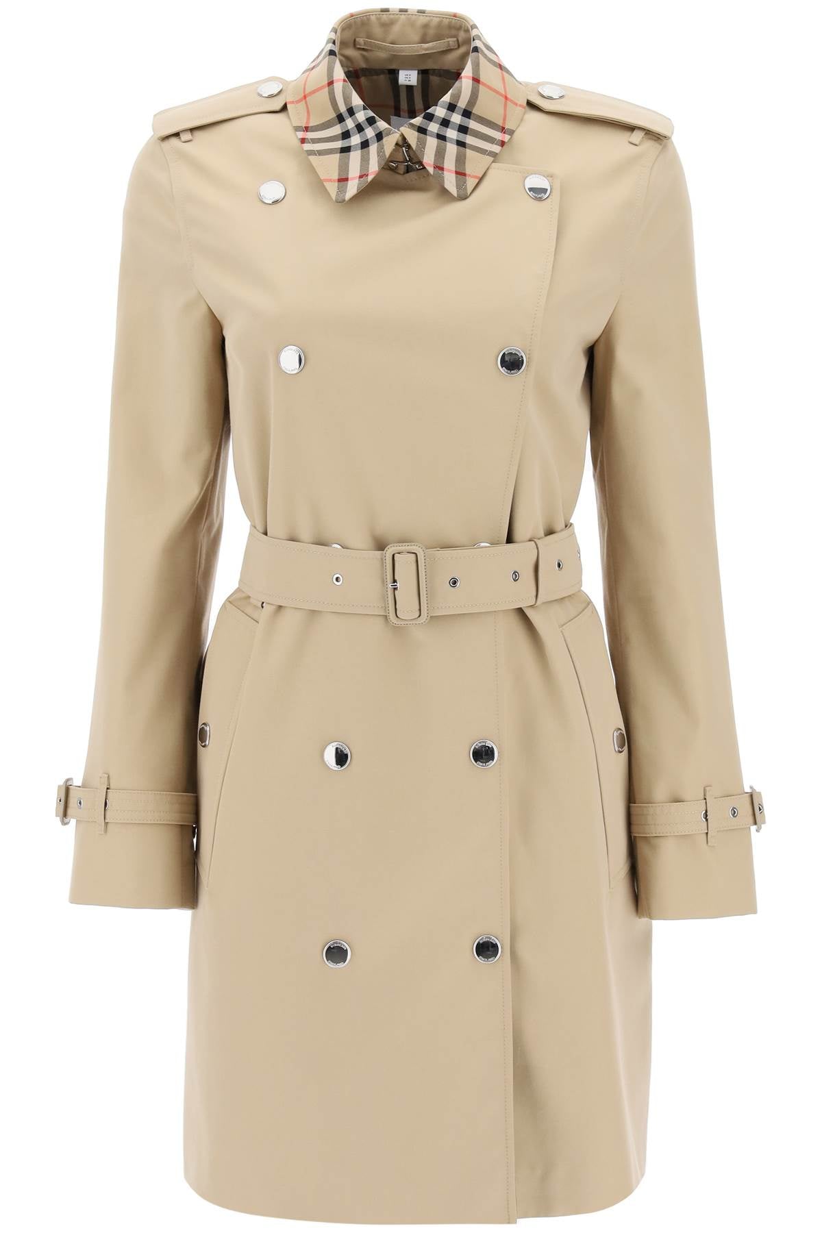 Burberry Montrose Double Breasted Trench Coat for Women | Classic Waterproof Raincoat | Perfect for Office, Travel & Formal Occasions