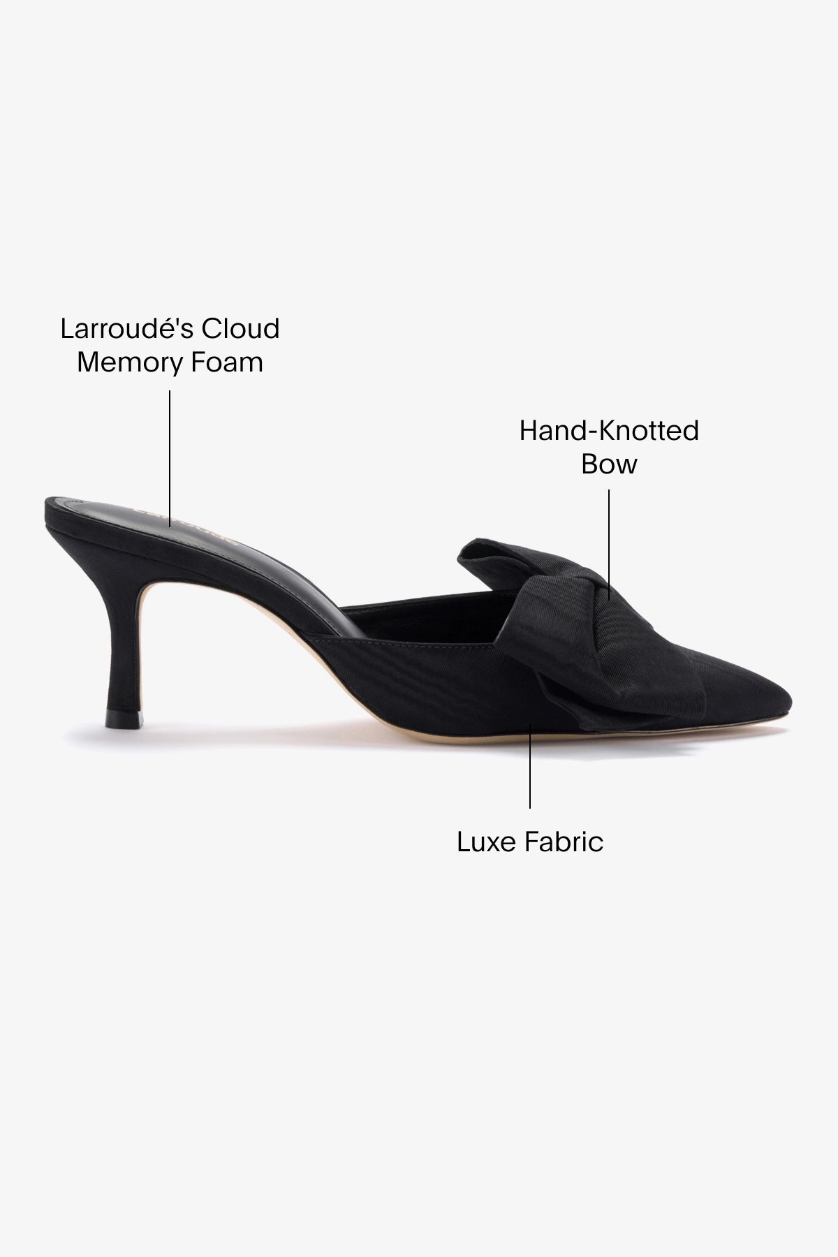 Mini Elle Pump in Black Fabric - Women's Comfortable Low Heel Dress Shoes for Work, Party & Wedding - Perfect for Office, Evening Events & Formal Occasions