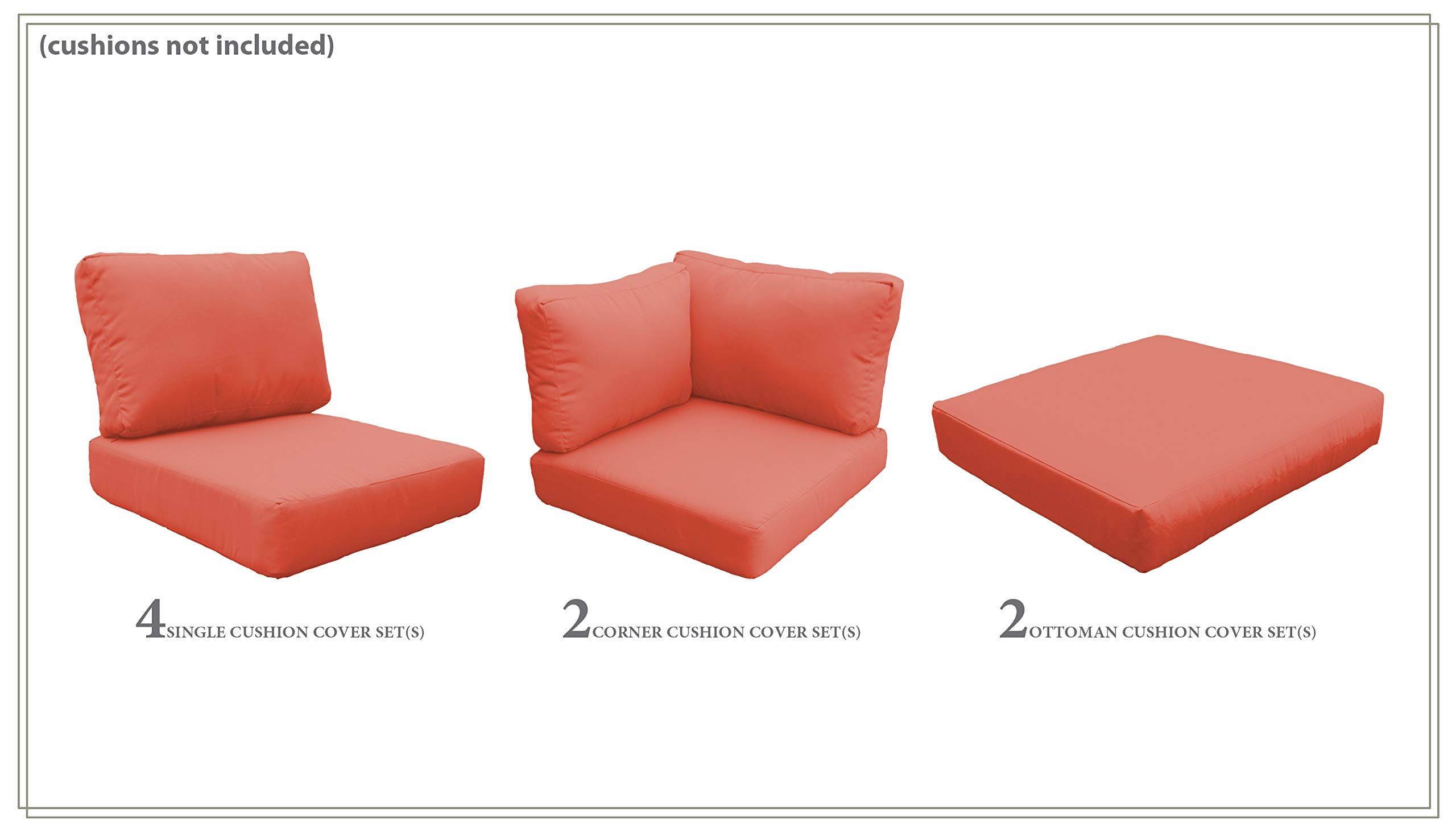 TK Classics Tangerine Venice-10e Sofa Cover Set - Durable Stretchable Slipcover for Living Room Furniture (Cushions Not Included) | Perfect for Home Decor, Pet Protection & Seasonal Updates