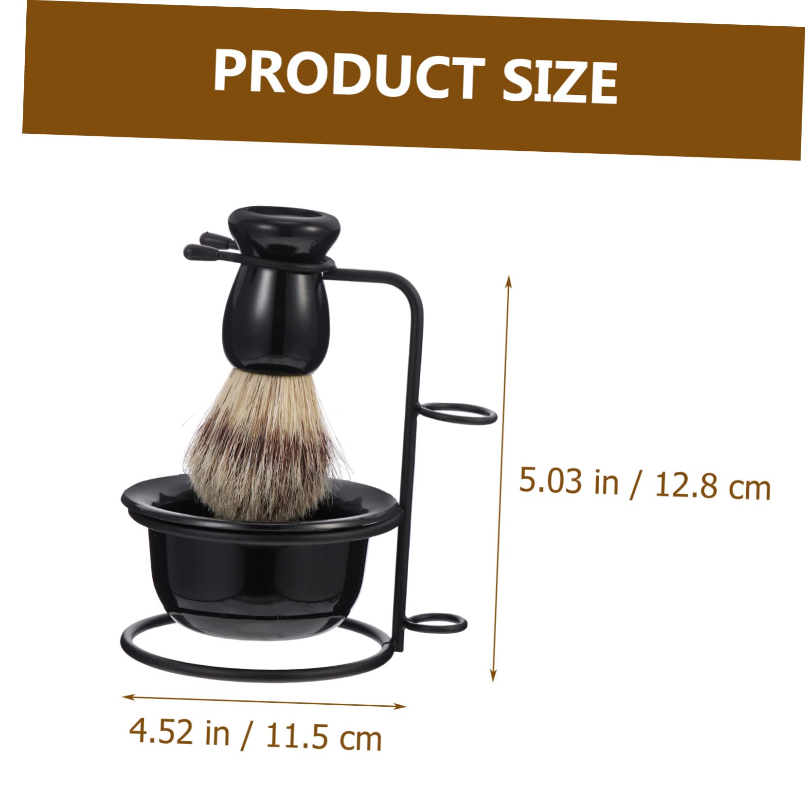 Premium Men's Shaving Kit - Beard Soap, Shaving Bowl, Razor, Cream & Brush Holder - Black ABS Travel Grooming Set for Smooth Shaves at Home or On-The-Go
