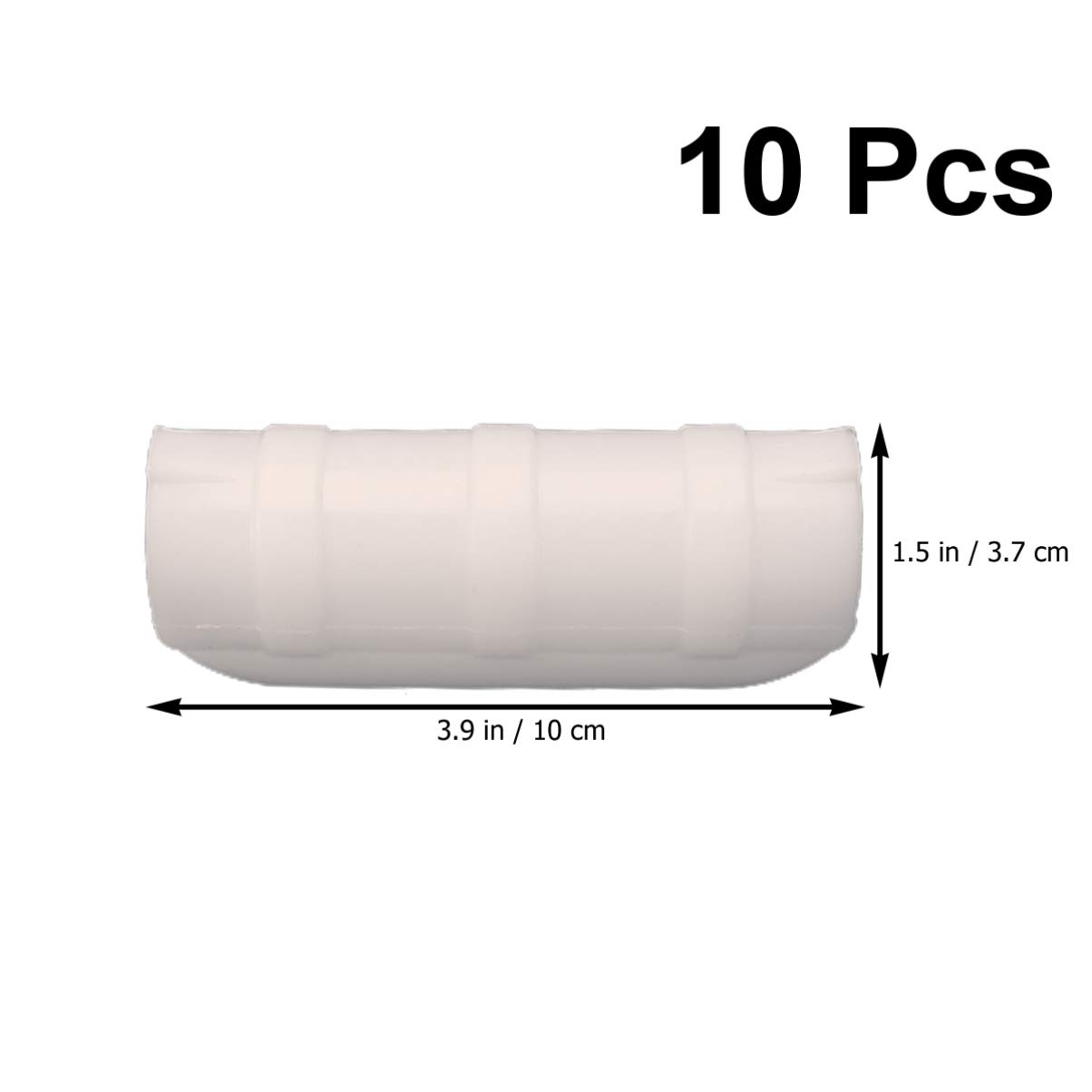 Hemoton 10-Pack ABS Greenhouse Row Cover Clips - Heavy Duty Plastic Clamps for 31-33mm Pipes (White) | Perfect for Securing Greenhouse Film, Plant Protection & Garden Bed Covers