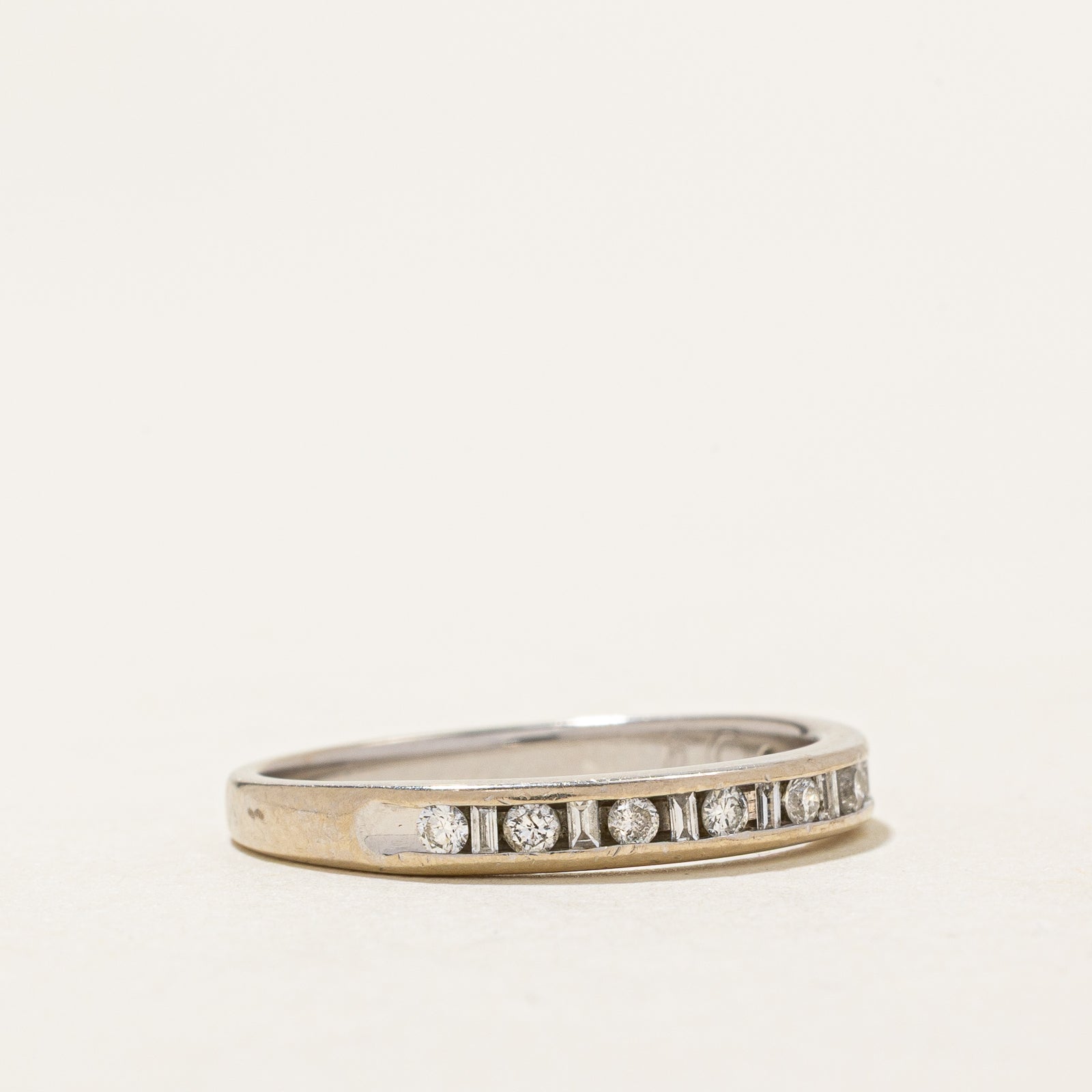 Semi Eternity Channel Set Diamond Wedding Band Ring | 0.20ctw | Size 7 | Perfect for Anniversary, Engagement & Bridal Jewelry Gifts