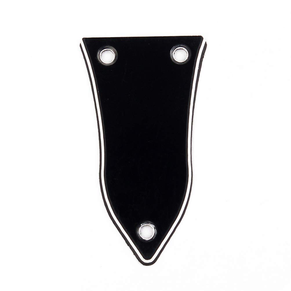 Milisten 3-Hole Truss Rod Cover for Electric Guitar & Bass Guitar - Black Replacement Accessory | Perfect for DIY Guitar Repair & Maintenance