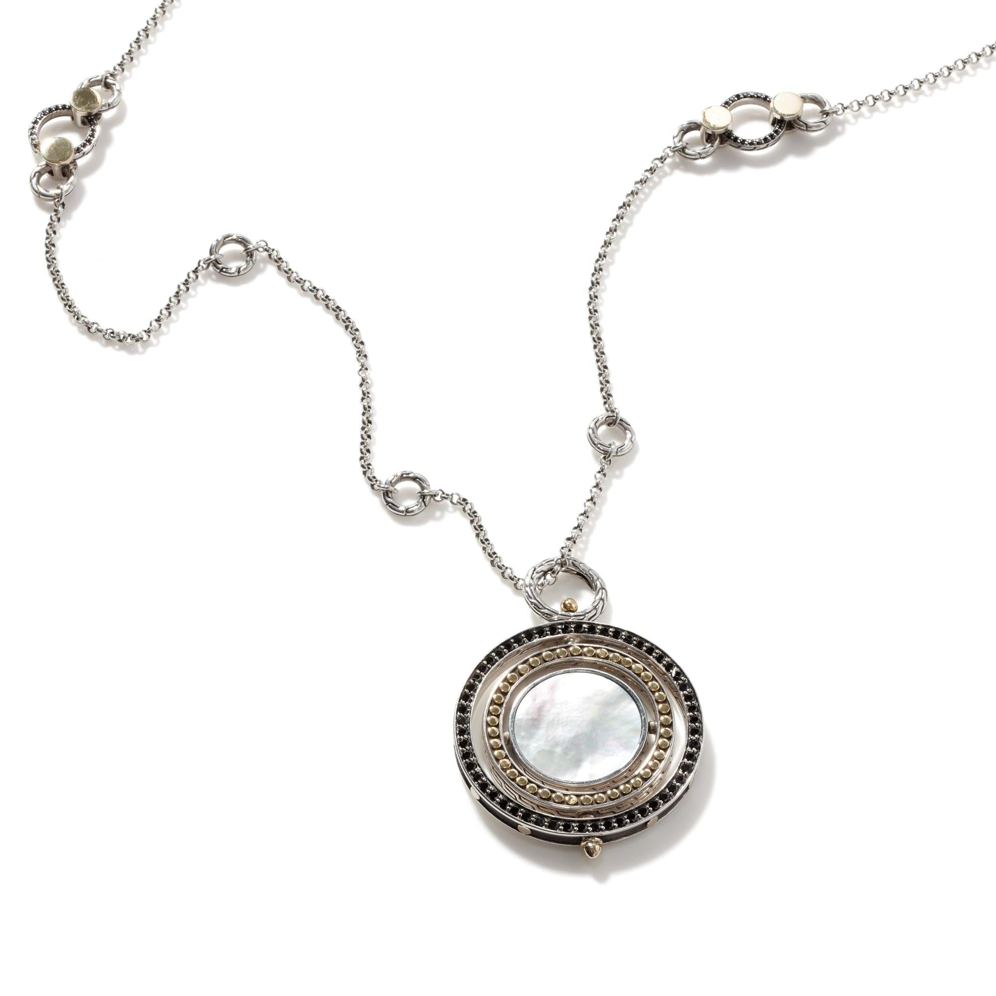Moon Door Pendant Necklace - Elegant Silver Jewelry for Women, Fantasy Inspired Necklace - Perfect for Cosplay, Gift Giving & Everyday Wear
