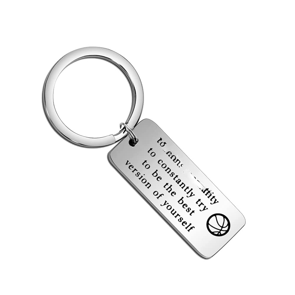 Basketball Star Keychain - Inspirational Basketball Gift for Fans, Players & Coaches - Perfect for Game Days, Training & Memorial Souvenirs