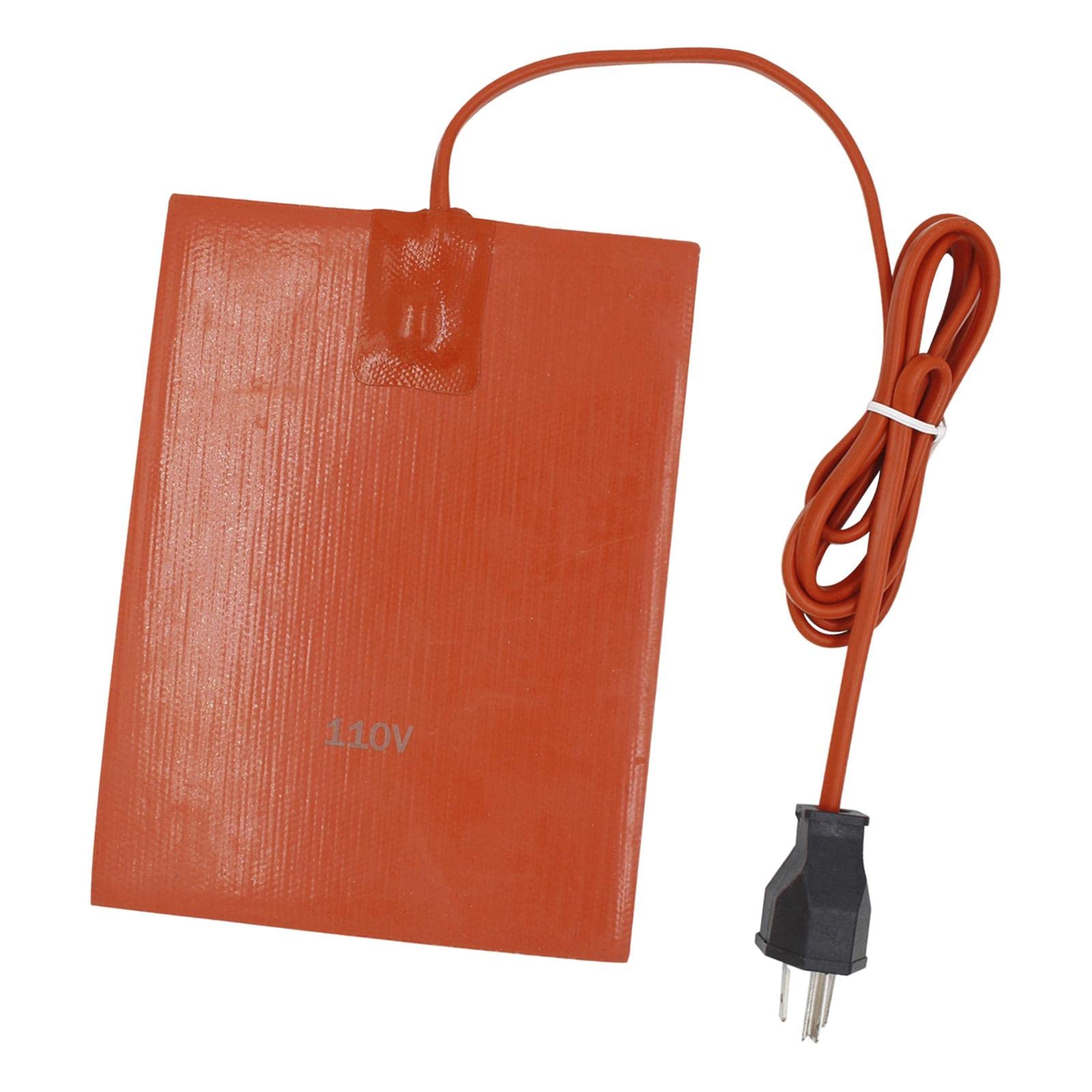 300W Electric Car Engine Oil Pan Heater Pad 6x8 Inch - Universal Fit for Winter Cold Starts & Engine Warm-Up