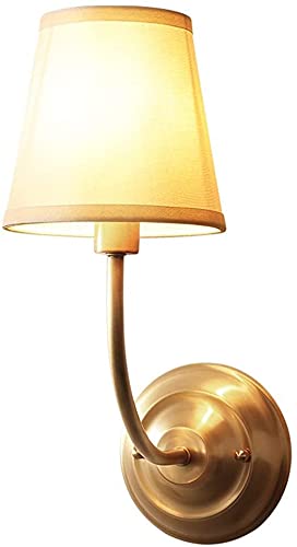 Derybol LED Wall Lamp - E14 Light Source, Copper Finish, Night Light for Bedroom, Living Room, Stairway & Corridor - Perfect for Bedside, Hallway & Ambient Lighting