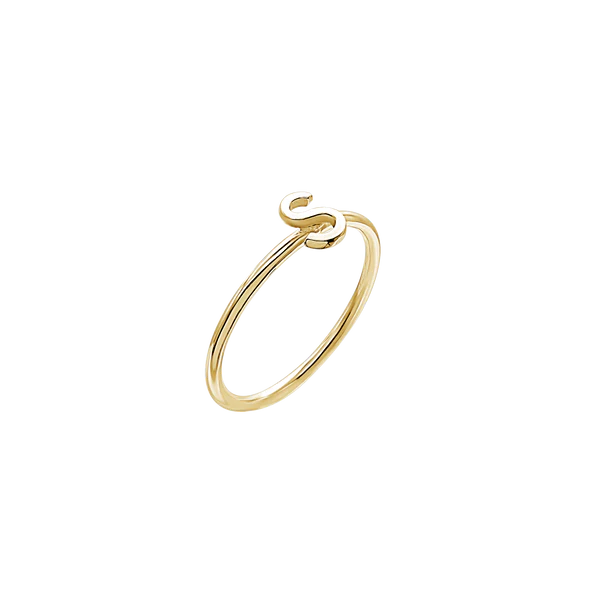 Amare Wear Initial Stackable Rings 14K Gold - Personalized Name Rings for Women, Dainty Layering Rings, Minimalist Jewelry Gift | Perfect for Everyday Wear, Stacking & Special Occasions