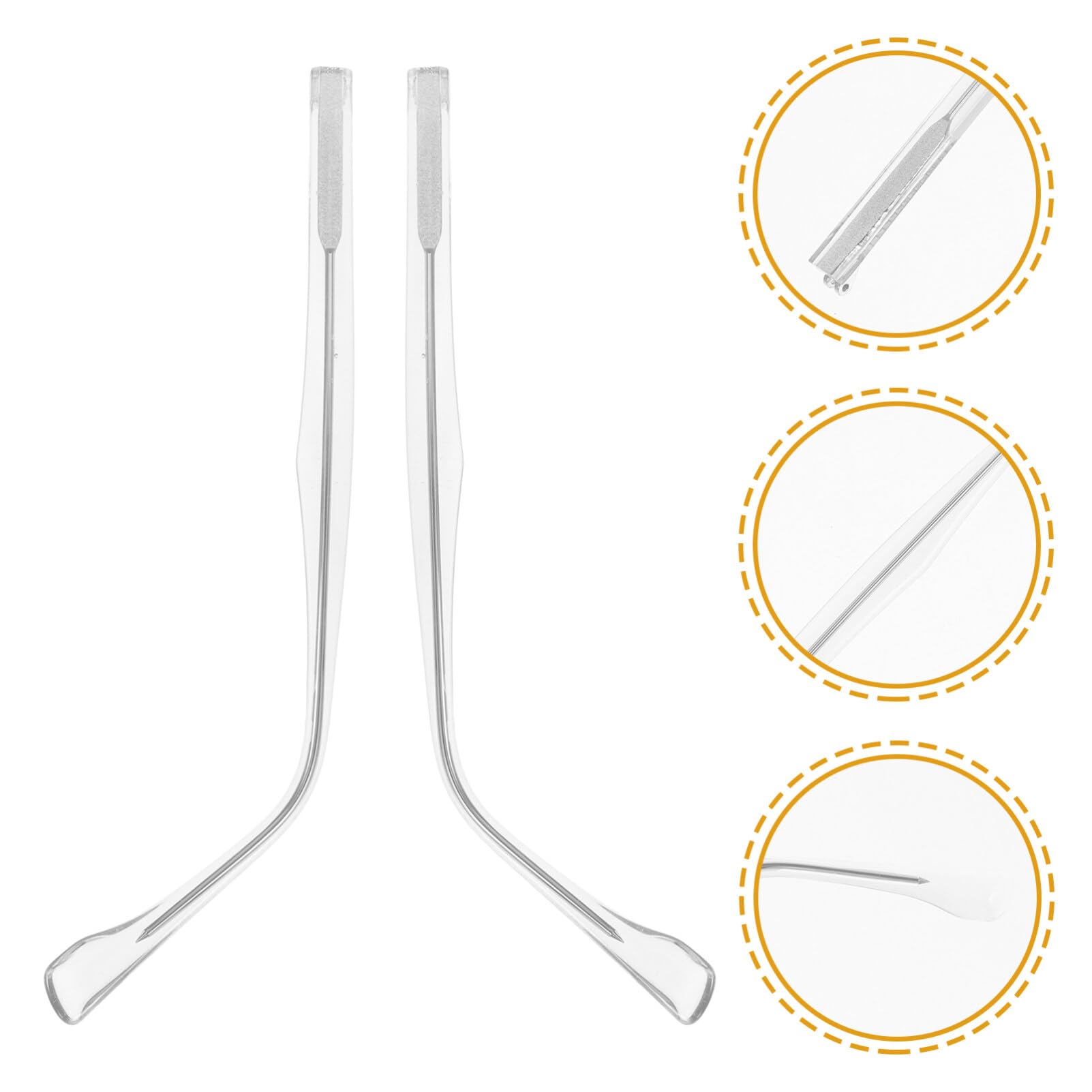 SOLUSTRE 1 Pair Universal Metal Glasses Replacement Arms - Sunglasses & Eyeglass Frame Repair Parts - Perfect for Myopic Glasses, Reading Glasses & Fashion Frames (Home, Office & Outdoor Use)