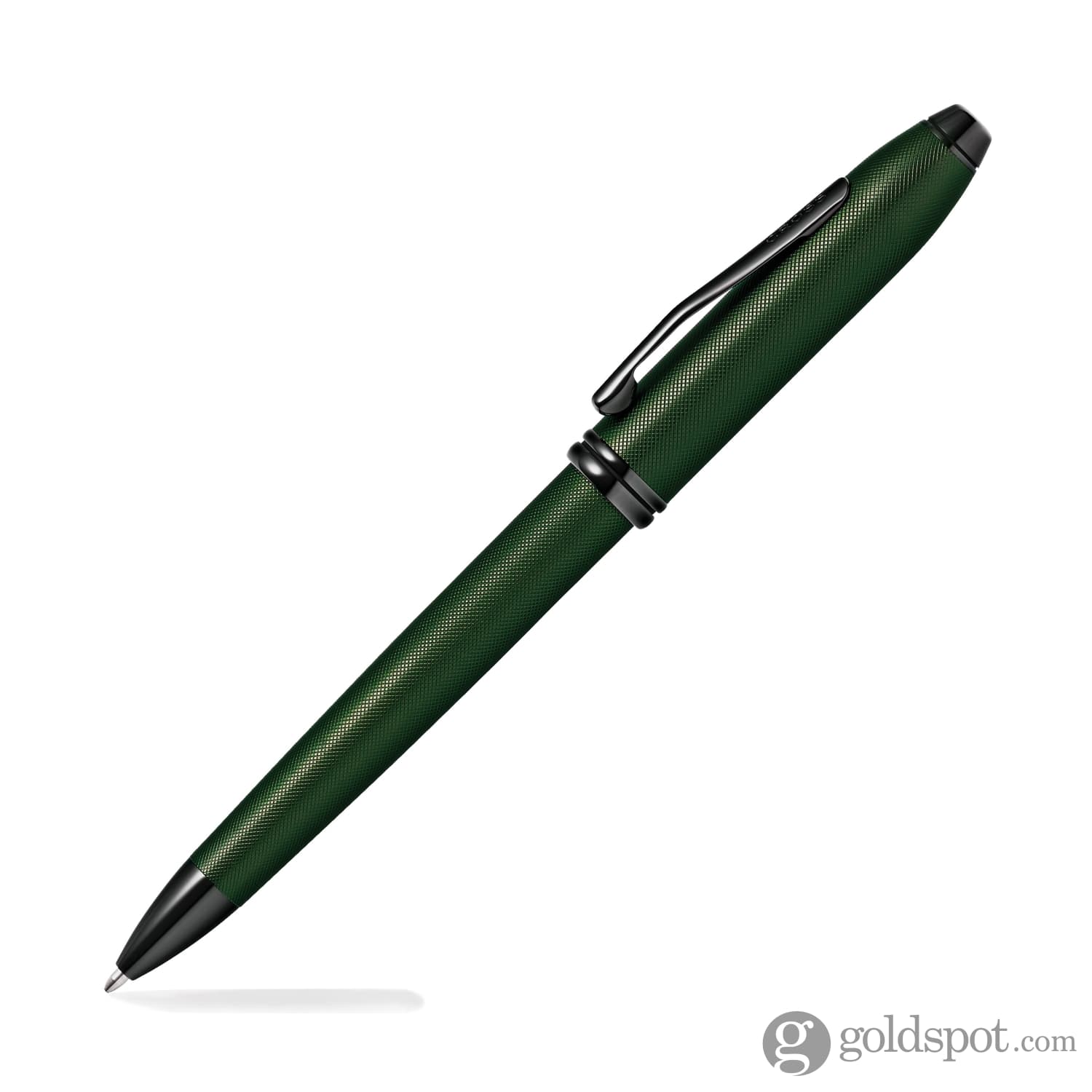 Cross Townsend Green PVD Micro Knurl Ballpoint Pen - Premium Writing Instrument for Office, Business & Gifts