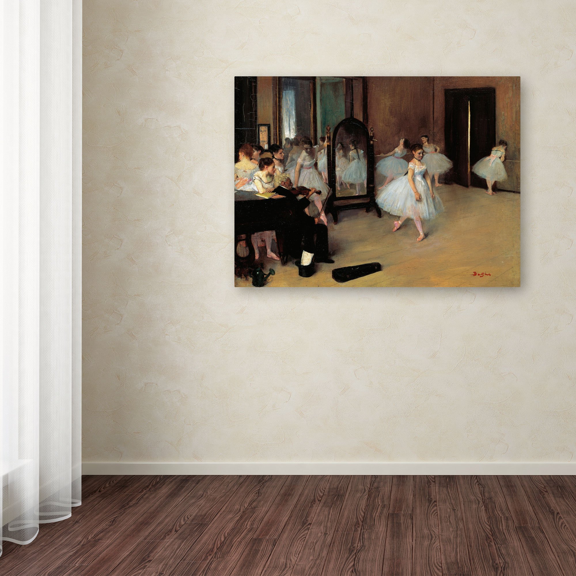 Edgar Degas The School of Dance 1871 Art Print - 35x47 Inch Wall Decor for Living Room, Bedroom & Office - Famous Ballet Painting Reproduction by Trademark Fine Art