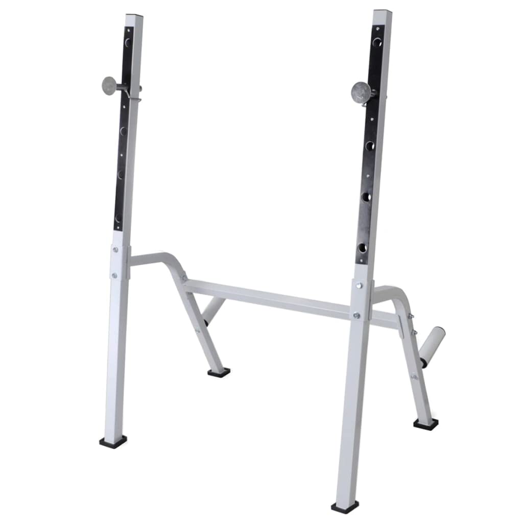 vidaXL Adjustable Steel Workup Bench with Weight Rack & 198.4lb Barbell Dumbbell Set - Home Gym Equipment for Full Body Workout - Strength Training & Weight Lifting for Men & Women - Perfect for Small Spaces & Home Fitness