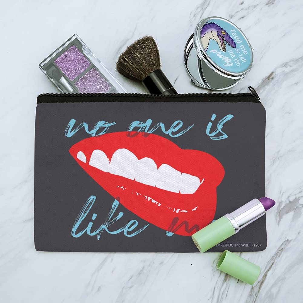 Birds of Prey Harley Quinn No One Like Me Makeup Cosmetic Bag Organizer Pouch - Waterproof Travel Makeup Case for Cosmetics, Brushes & Toiletries - Perfect for DC Fans, Cosplay & Everyday Use