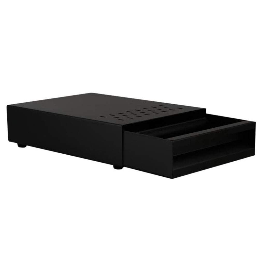 Commercial Drawer Type Coffee Knock Box - Black Coffee Grounds Residue Container for Espresso Bars & Home Brewing Stations