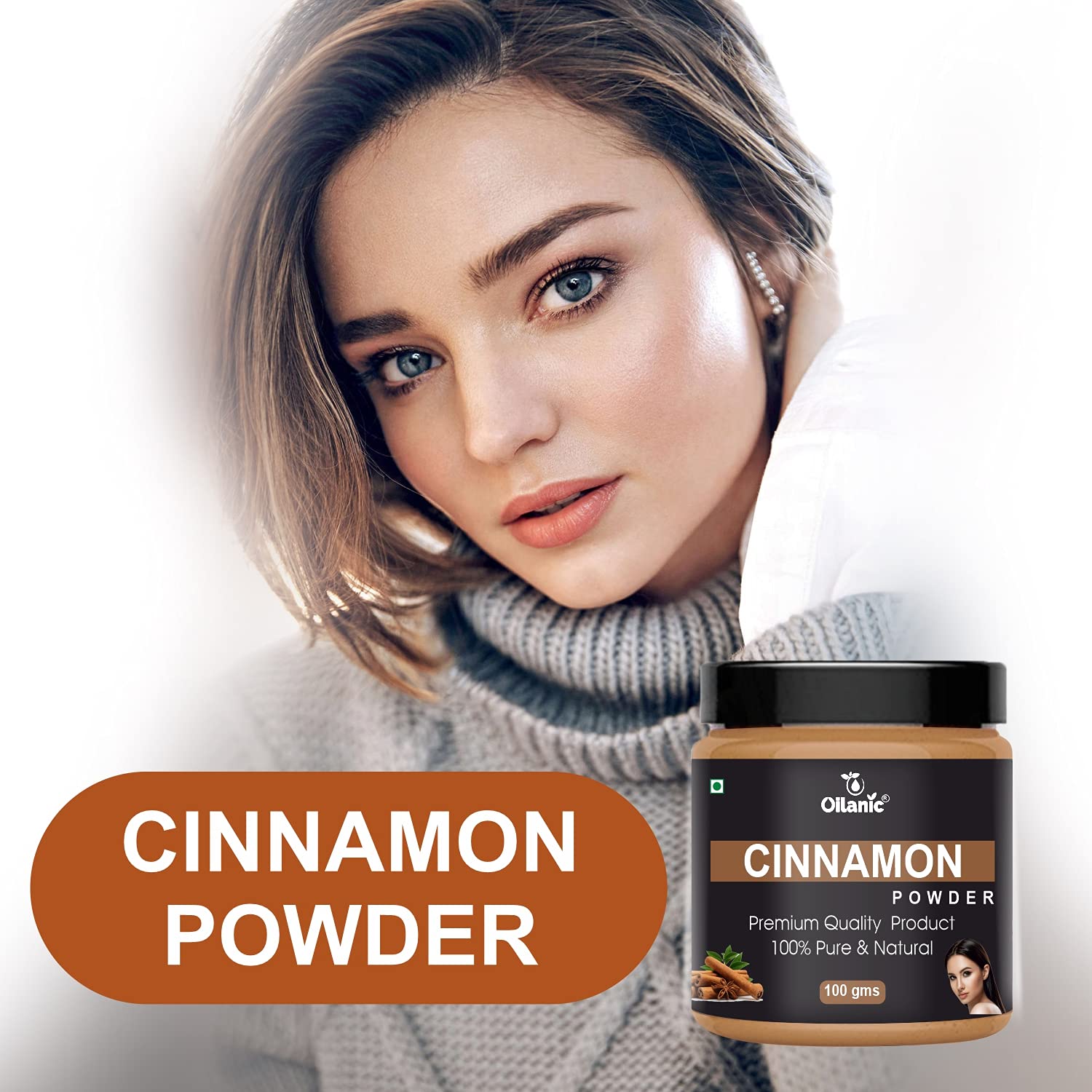 Oilanic 100% Pure & Natural Cinnamon Powder - Skin & Hair Care Combo Pack (2 Jars, 200g Each) | Organic Spice for Baking, Cooking & DIY Beauty Treatments