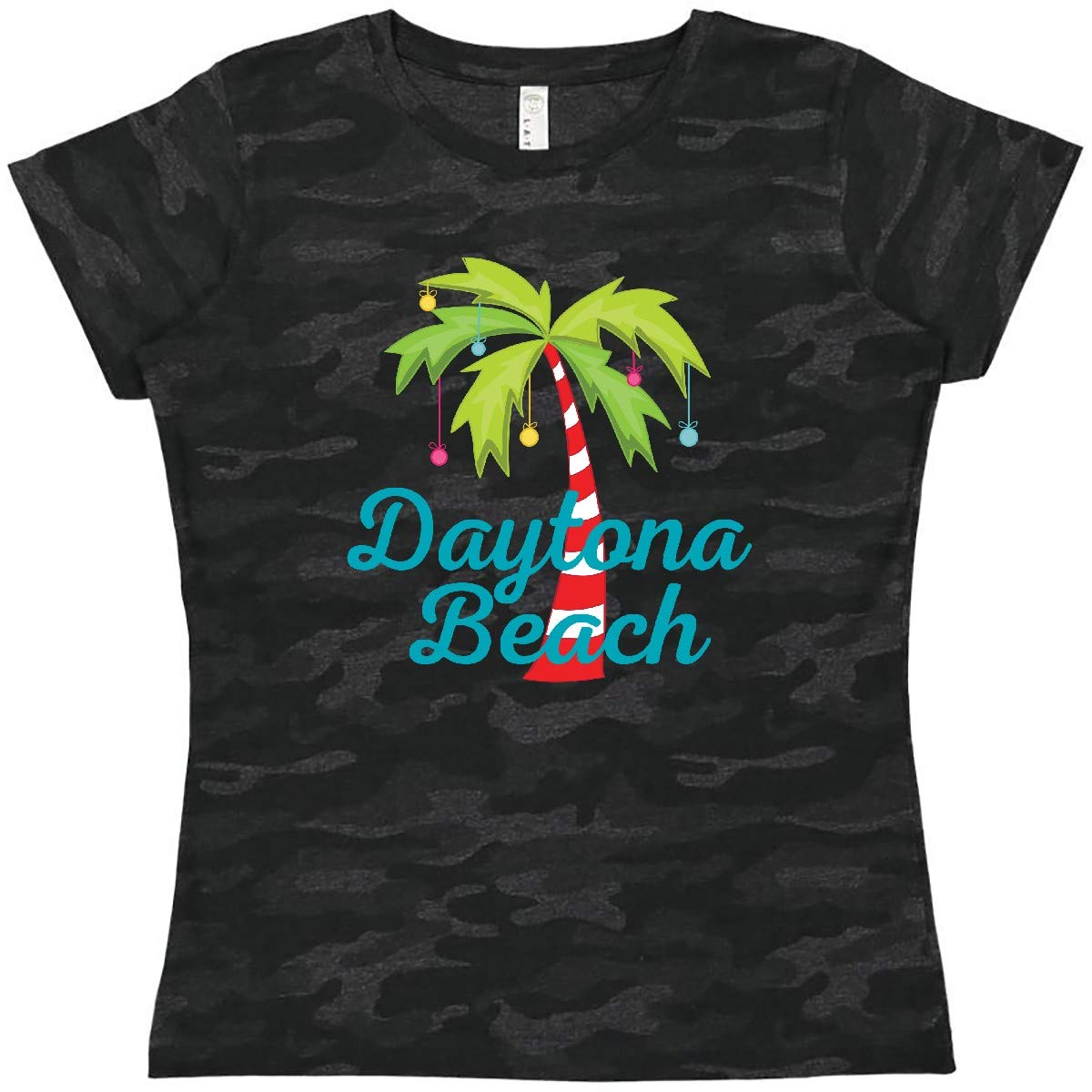 Inktastic Daytona Beach Florida Christmas Vacation Women's T-Shirt - Casual Holiday Travel Graphic Tee for Beach Lovers & Vacation Enthusiasts