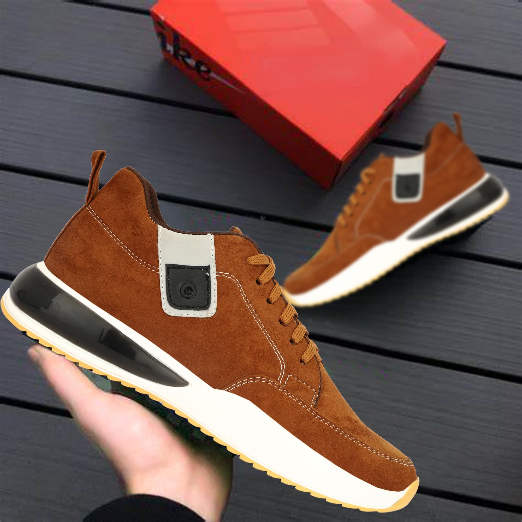 Inklenzo 7037 Men's Sports Casual Sneakers - Lightweight Walking & Running Shoes for Men - Perfect for Gym, Workouts, and Everyday Wear